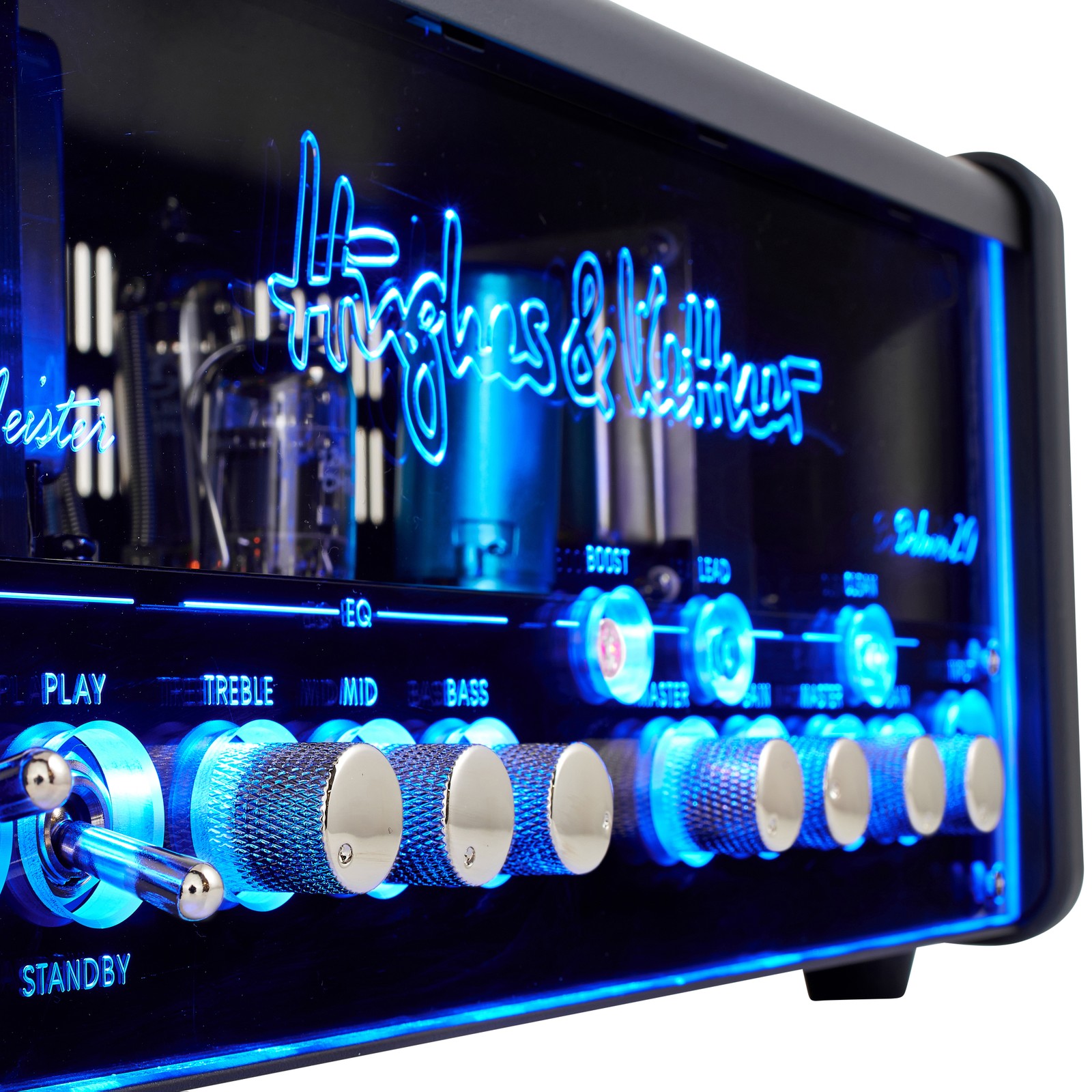 Regler am Hughes&Kettner TubeMeister Deluxe 20 Topteil für E-Gitarre