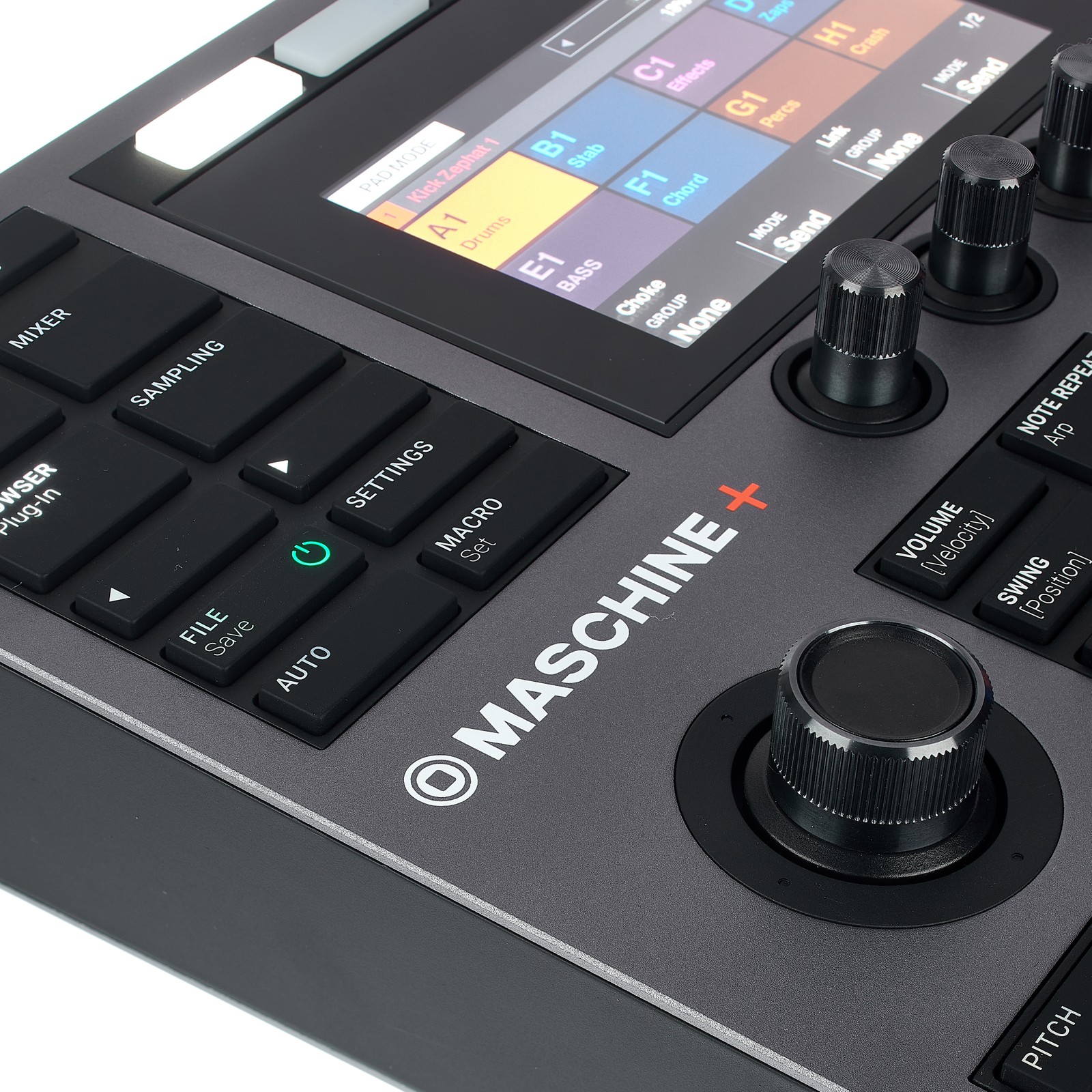 Detailed view of the Native Instruments Maschine + stand-alone groovebox