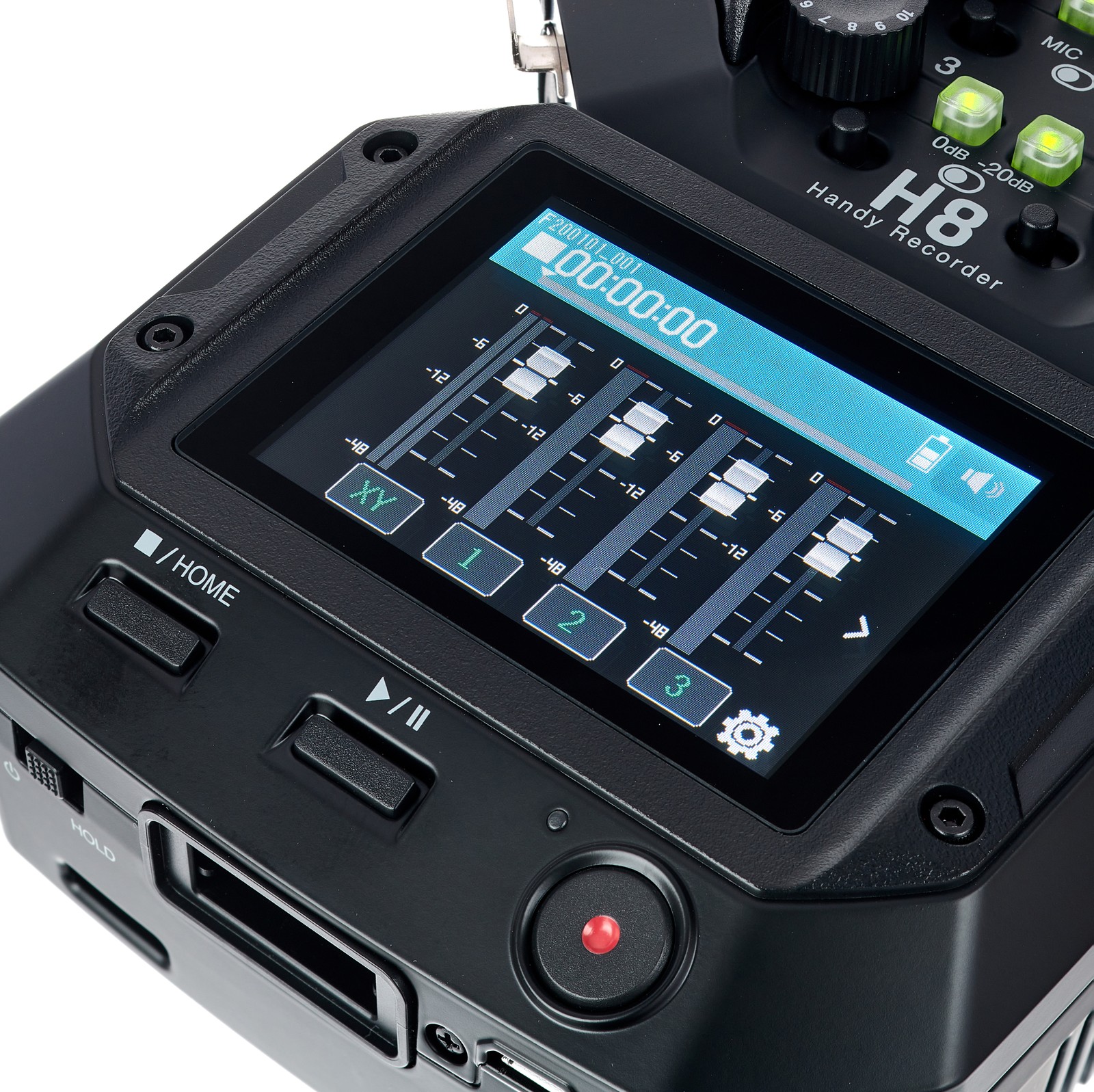 Pantalla táctil del Audio Recorder Zoom H8