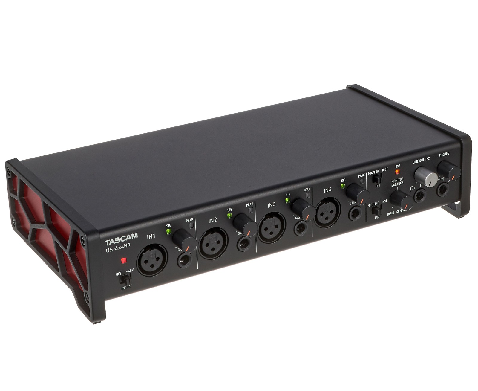Tascam US-4x4HR 4-Kanal USB 2.0 Audiointerface