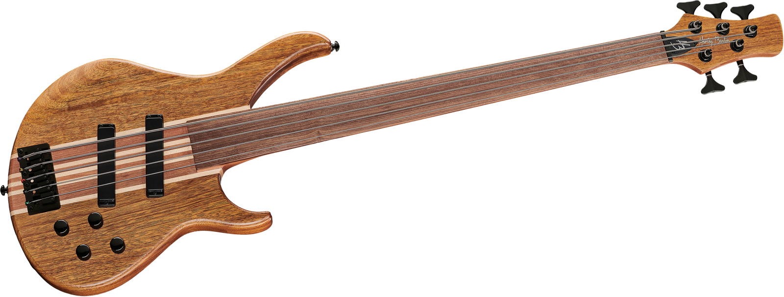 Fünfsaiter Bass Fretless Harley Benton HBZ-2005FL NT Deluxe Series 