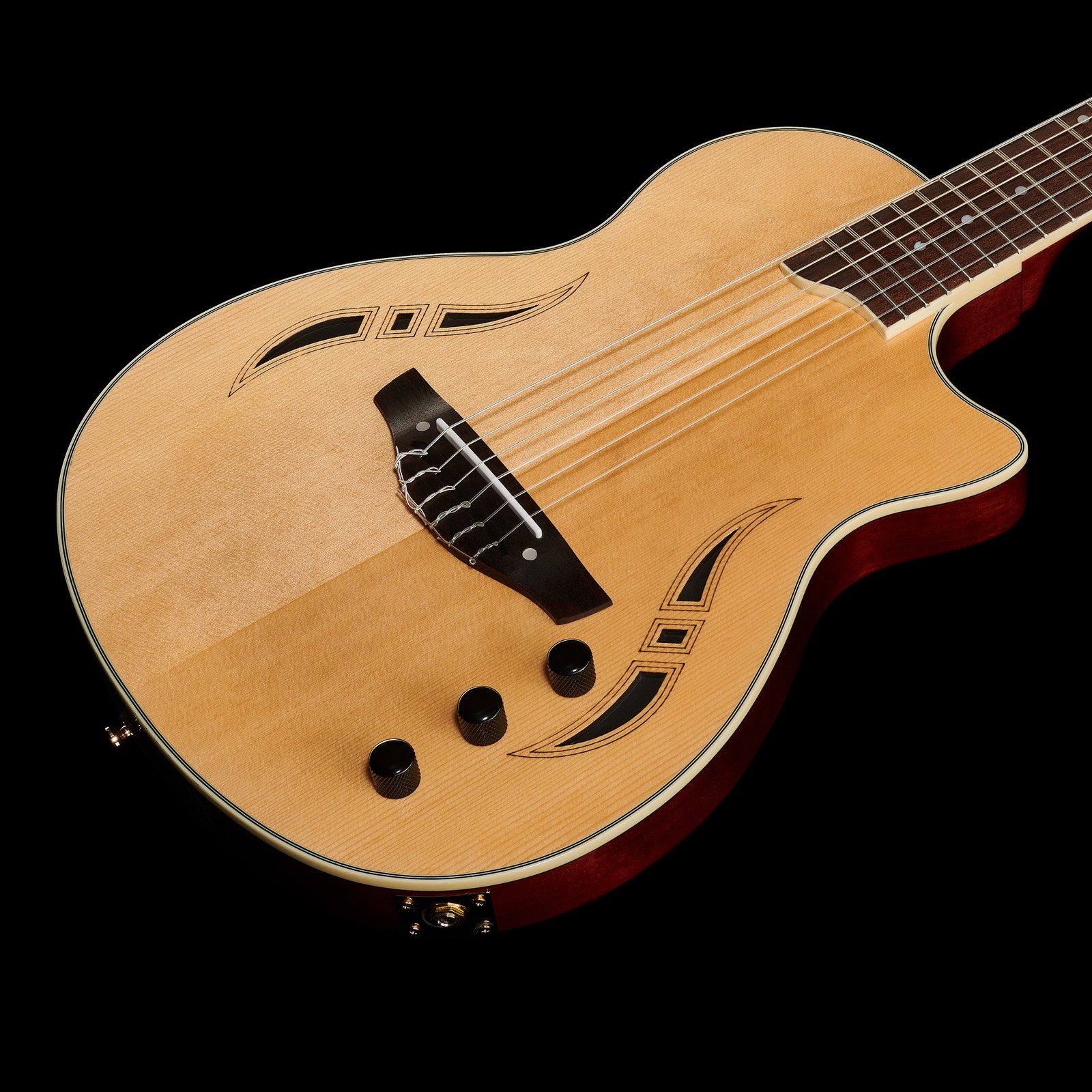 Decke der Harley Benton Nashville Nylon NT Solid-Body Akustikgitarre mit Tonabnehmer