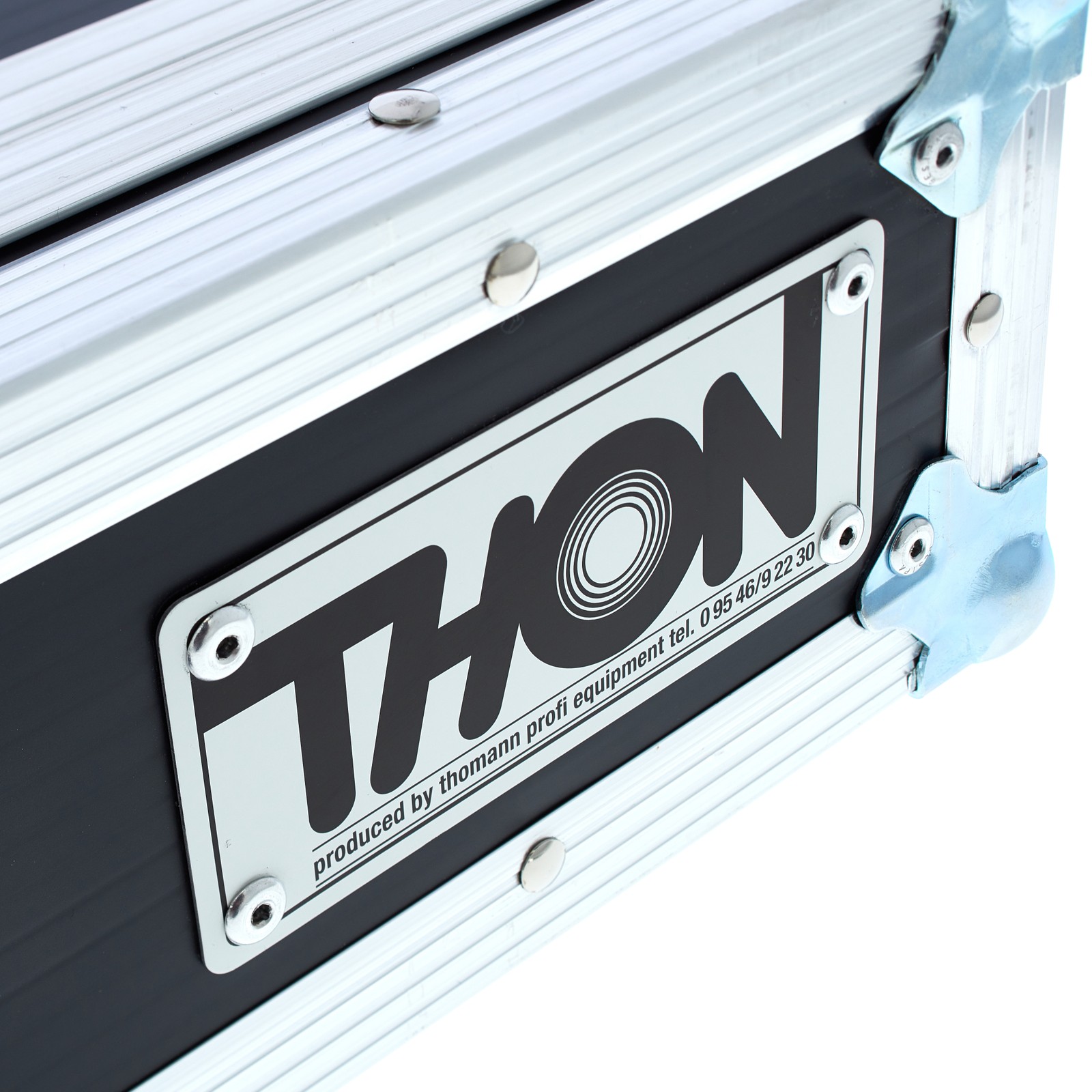 Herstellerlogo auf dem Thon Rack 2HE Eco II 35 Flightcase