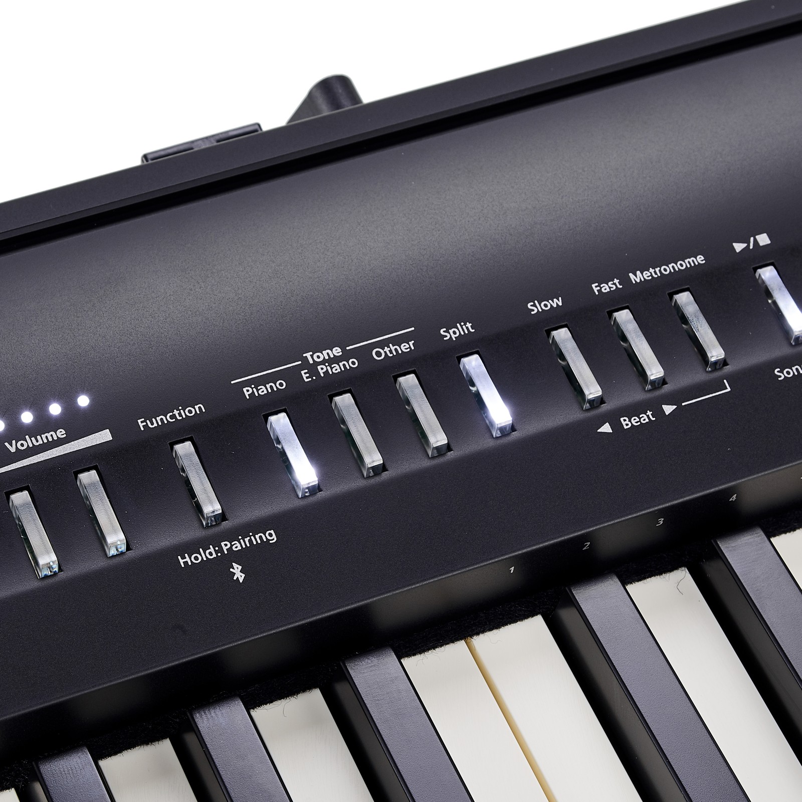 Top view of Roland FP-30X BK control buttons