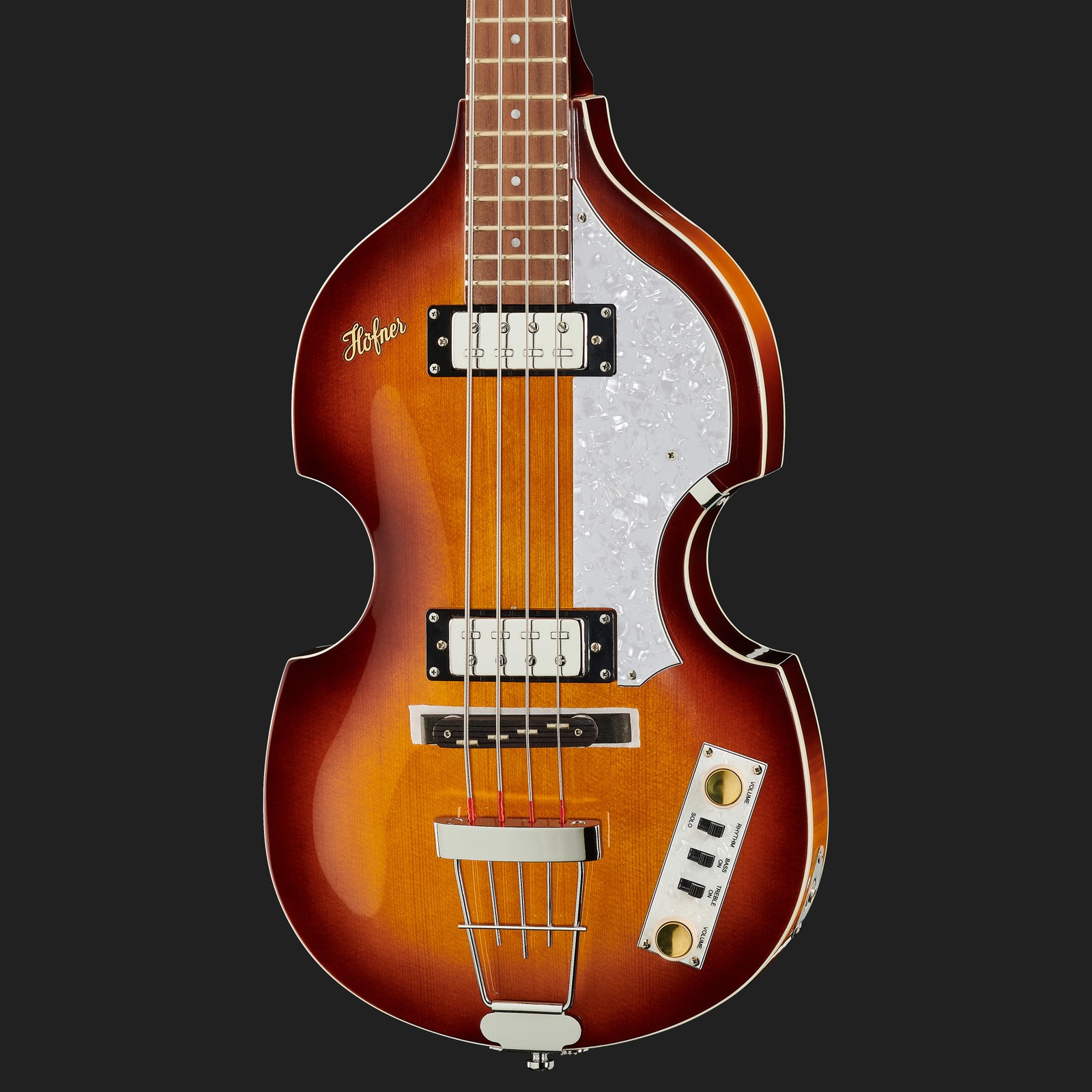 Front view of the Höfner Ignition SE bass body