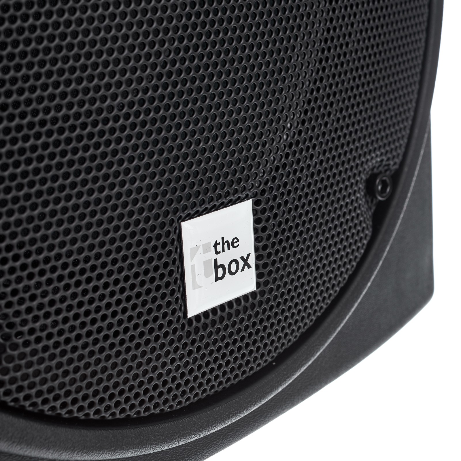 the box logo on the speaker grille