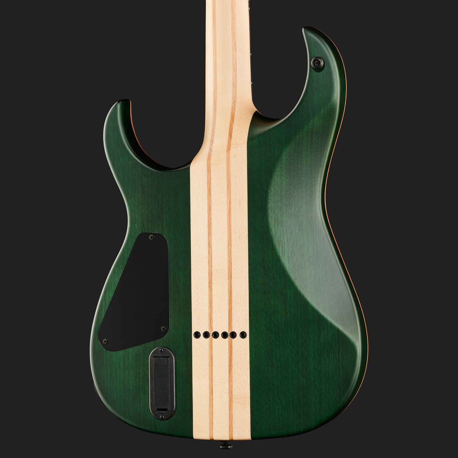 Rückseite der Harley Benton Amarok-BT EGNT Quilted Burst mit durchgehendem Hals