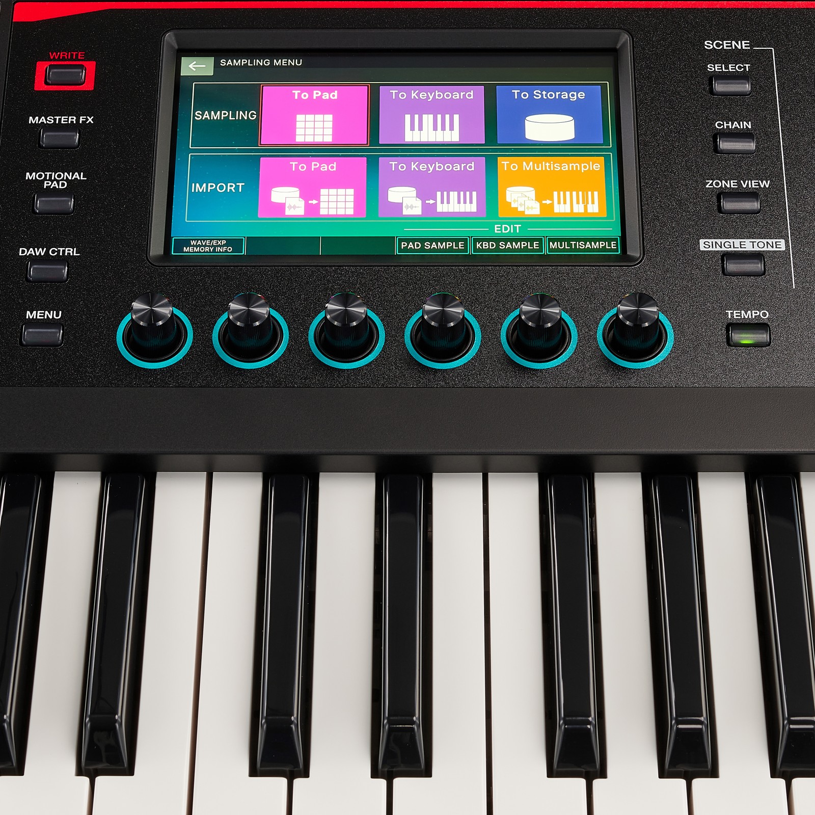 Roland Fantom Synthesizer display