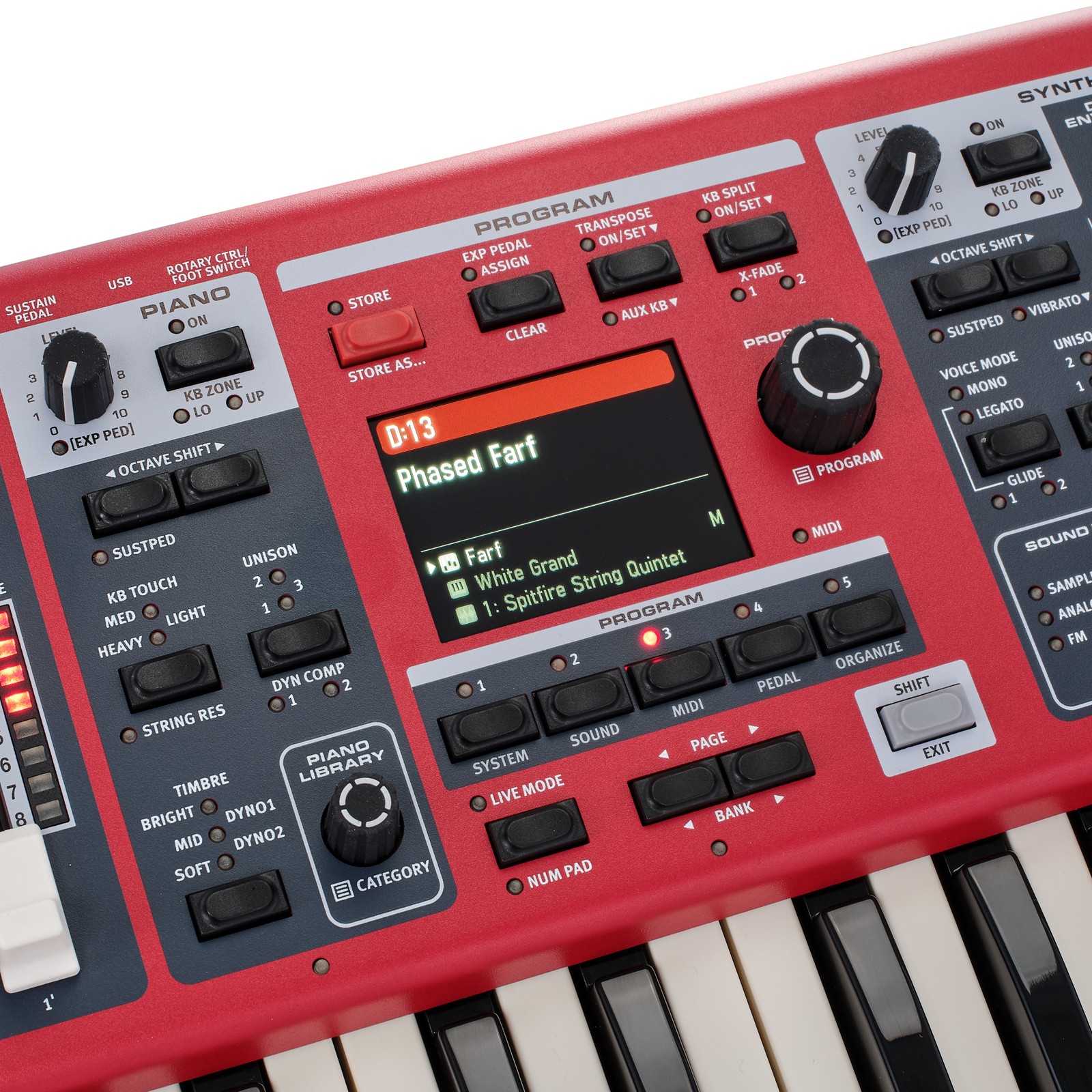 Display des Clavia Nord Electro 7 HP