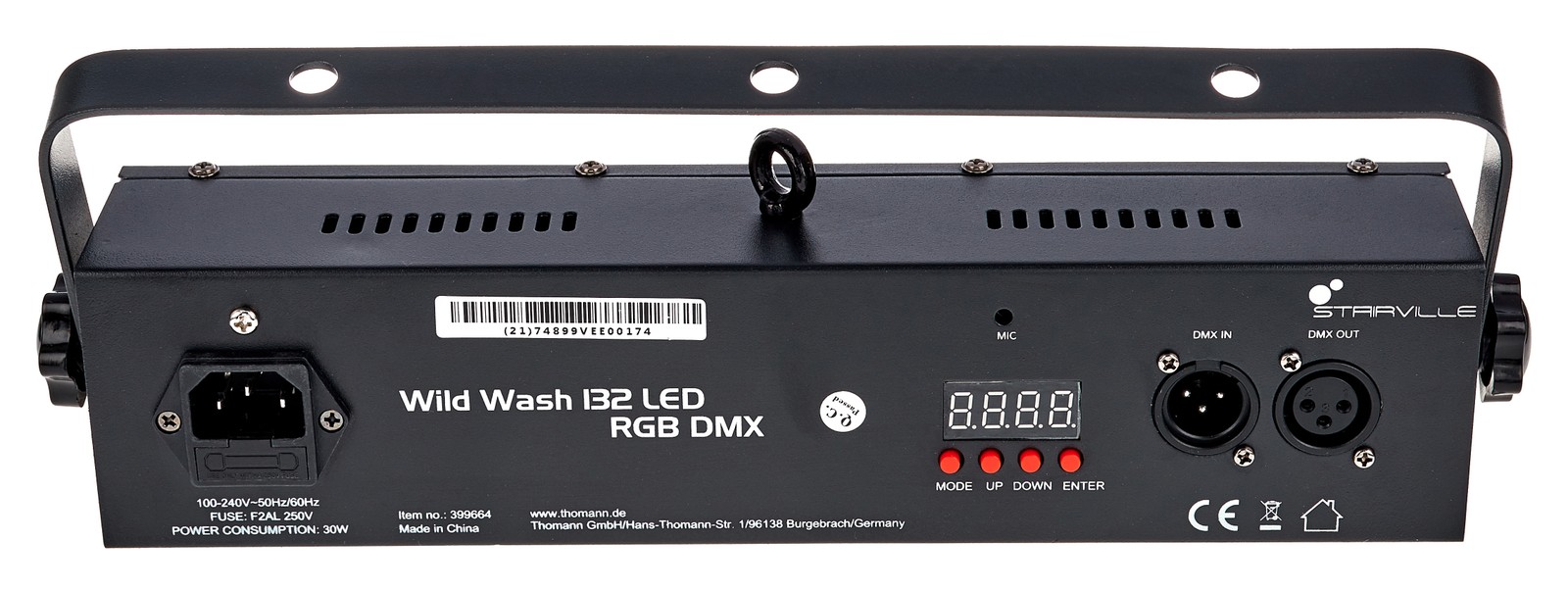 Rückseite des Stairville Wild Wash 132 LED RGB DMX