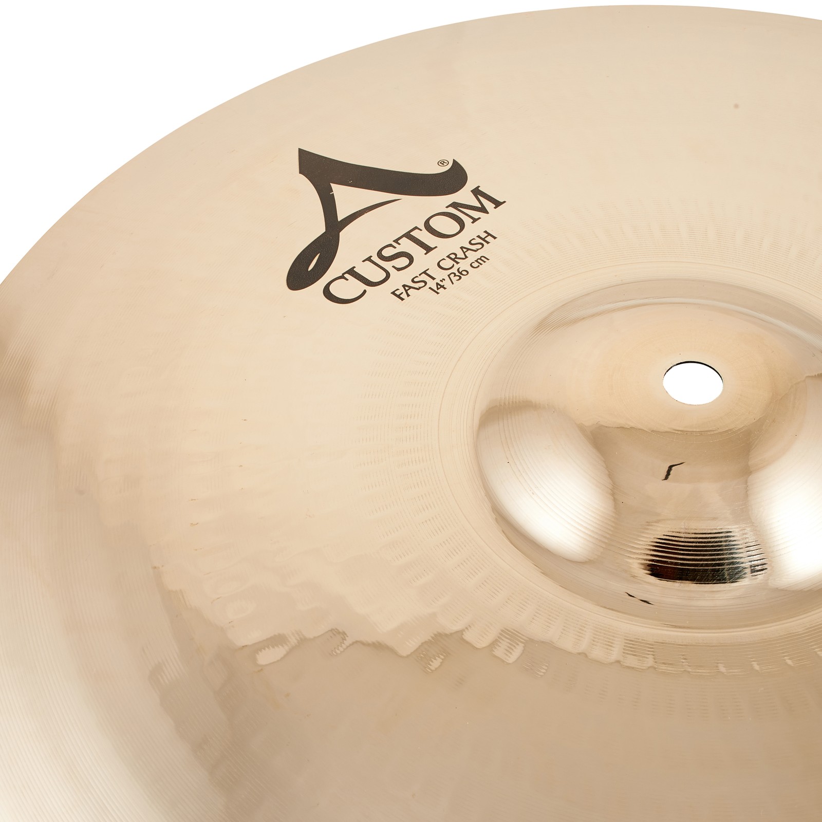 Oberseite des Zildjian A-Custom 14" Fast Crashbeckens