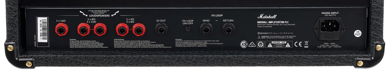 Primo piano del Marshall Studio Classic SC20H