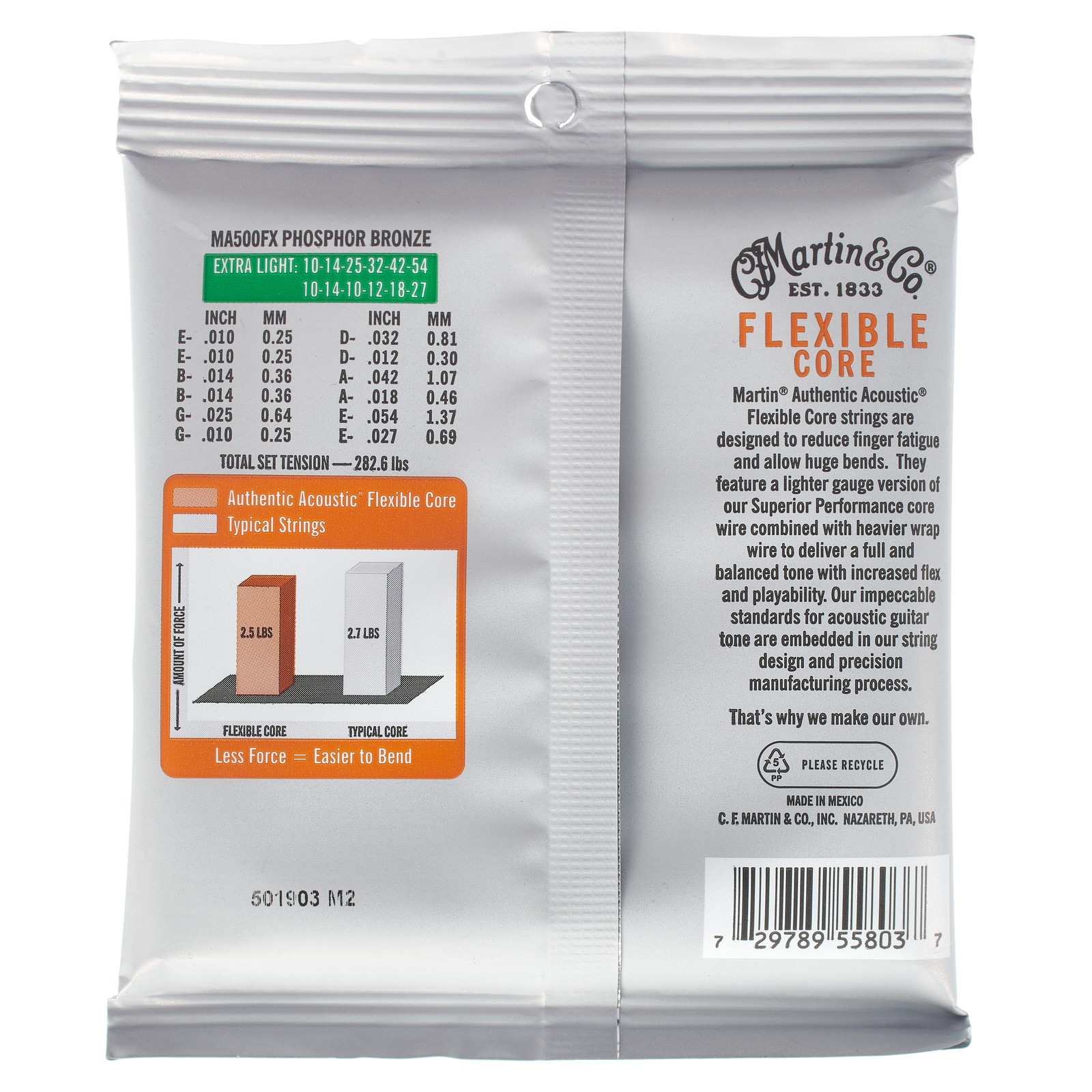 Martin Guitars MA-500FX Flexible Core Verpackung