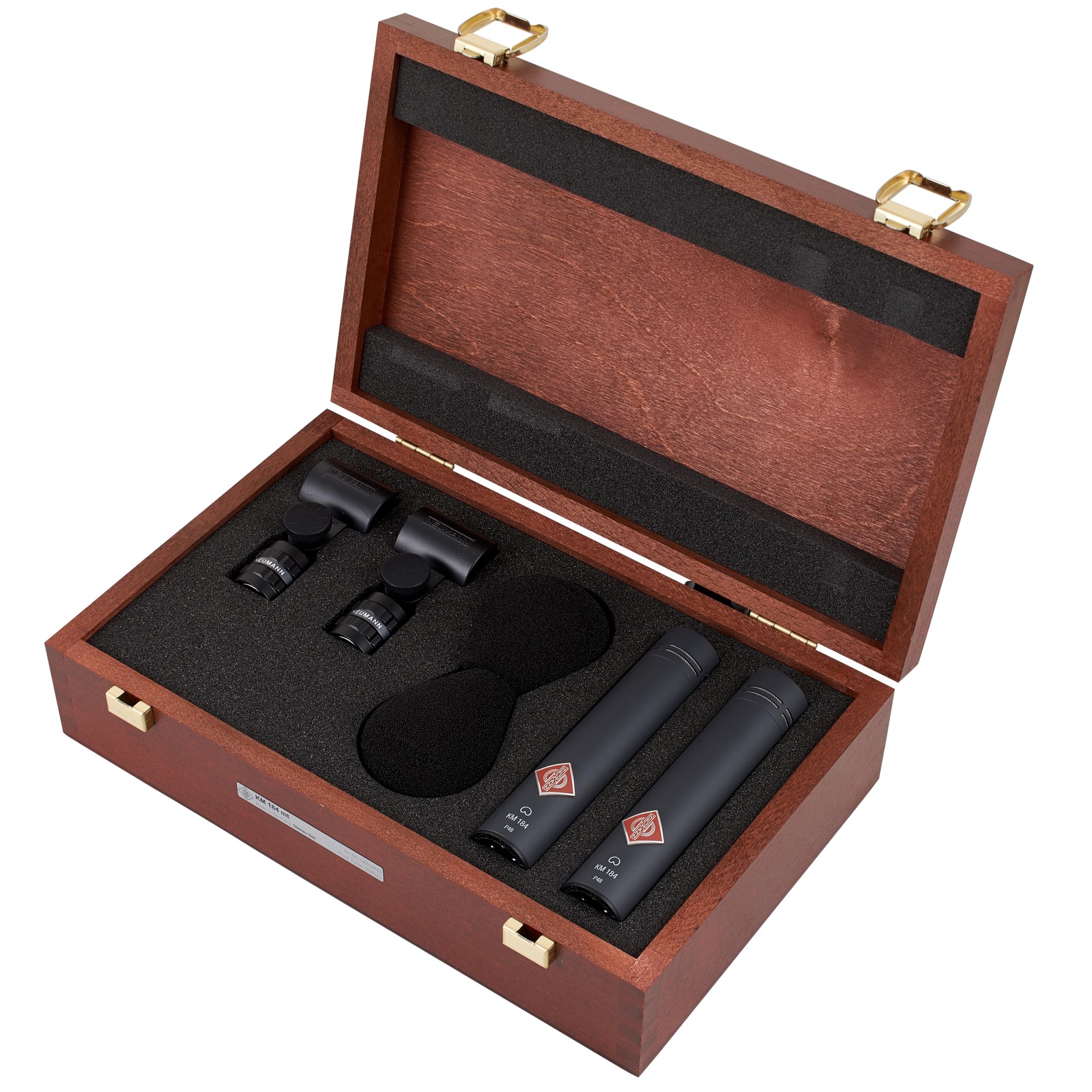 Neumann KM184 mt Stereo Mic Set in Wooden Box