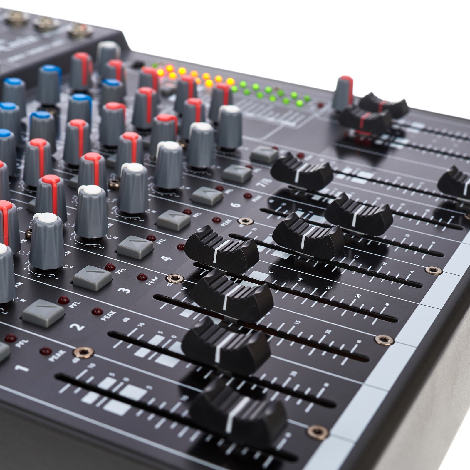 Faders on the t.mix 1202 FX USB