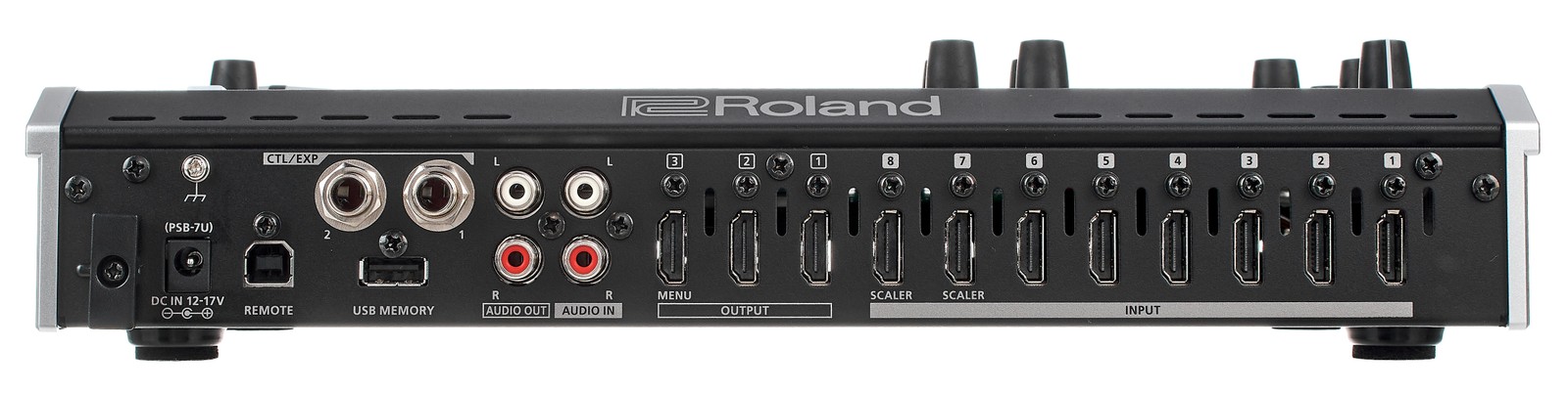 Rückseite mit Anschlüssen des Roland V-8HD HD Video Switcher