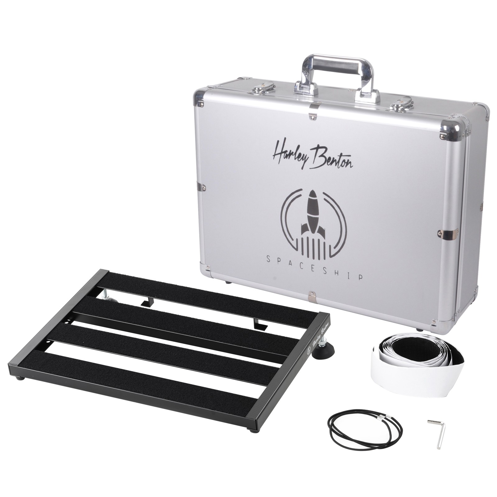 Harley Benton SpaceShip 40 w/Hardcase, Pedalboard mit Koffer