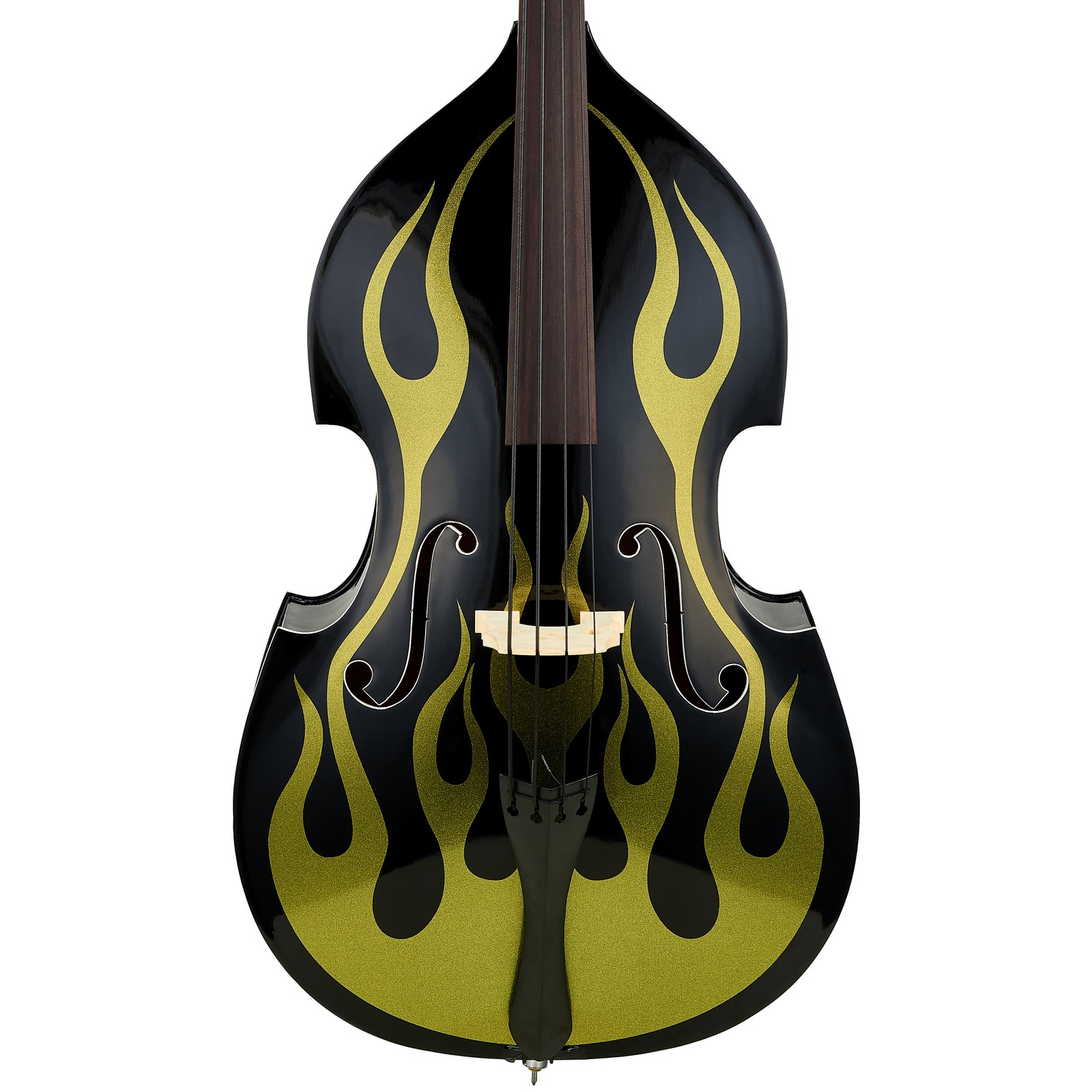 Body of the Thomann Rockabilly Sparkle Flames GG/V Double Bass