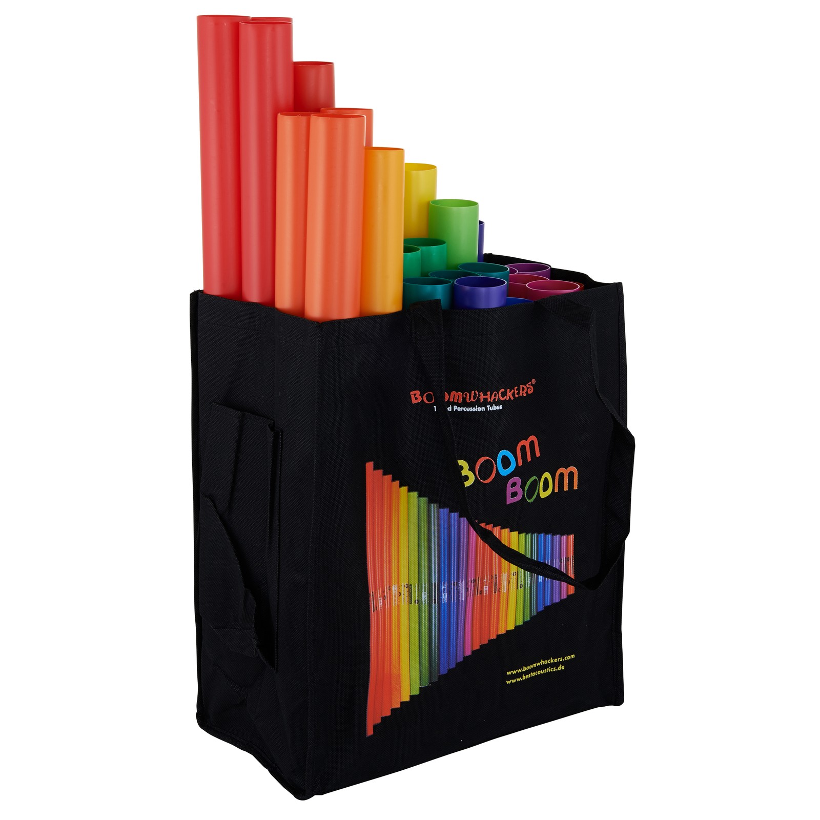 Boomwhackers BW Set 04 Basic School Set Jeu de 28 tubes accordés - Sac de transport BW-MG-Bag incl.