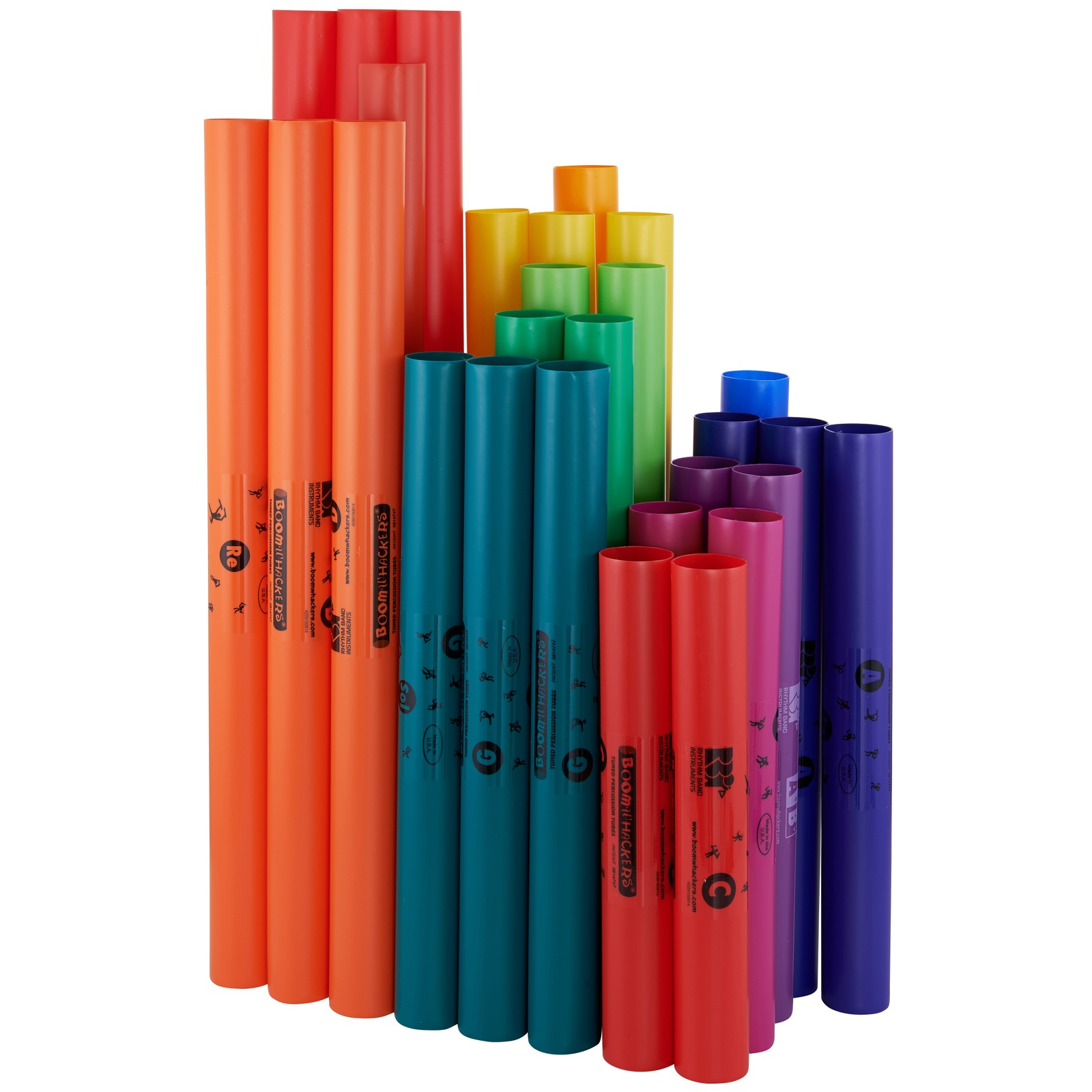 Boomwhackers BW Set 04 Basic School Set Jeu de 28 tubes accordés