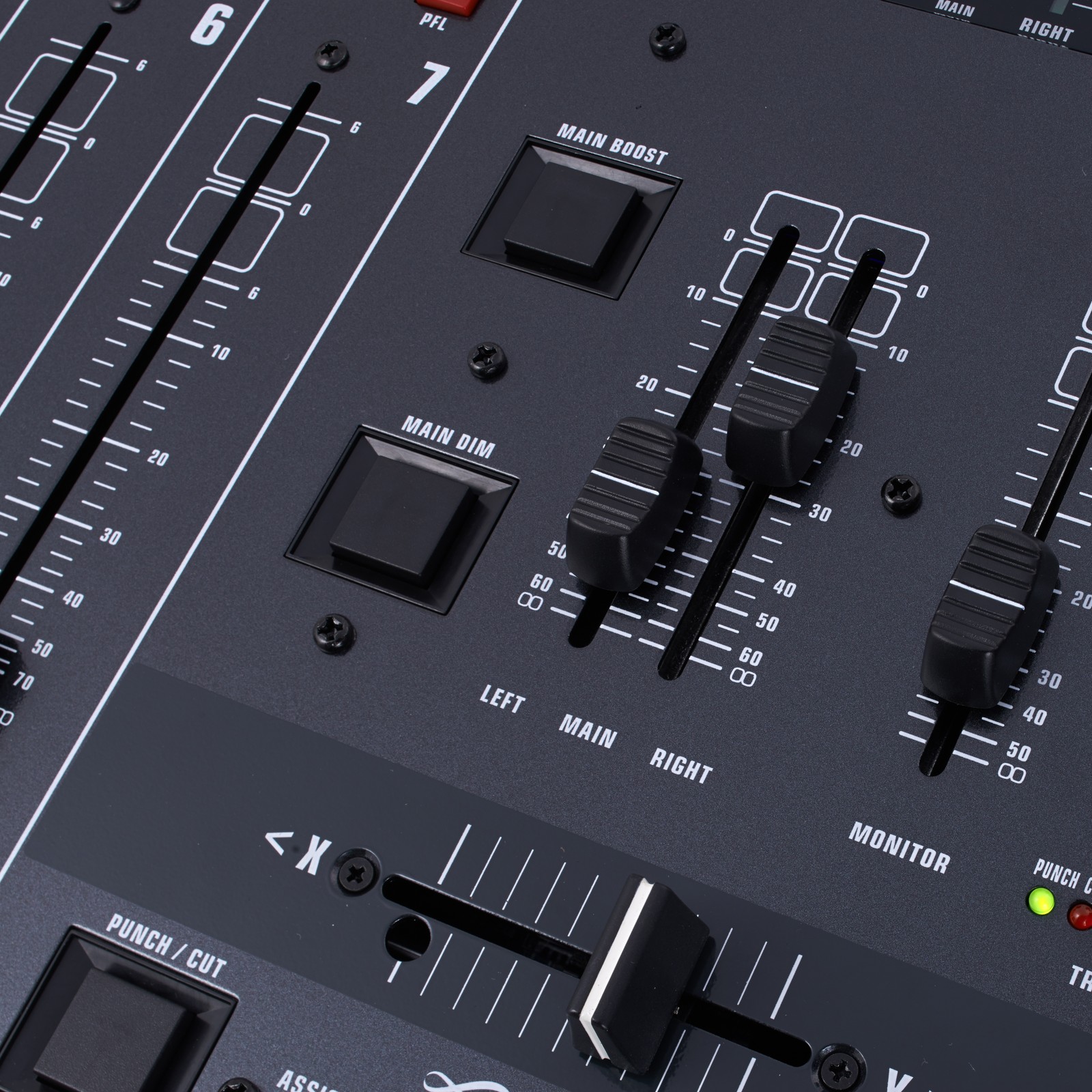 Fader on the Behringer DX2000USB DJ Mixer with 7 Channels