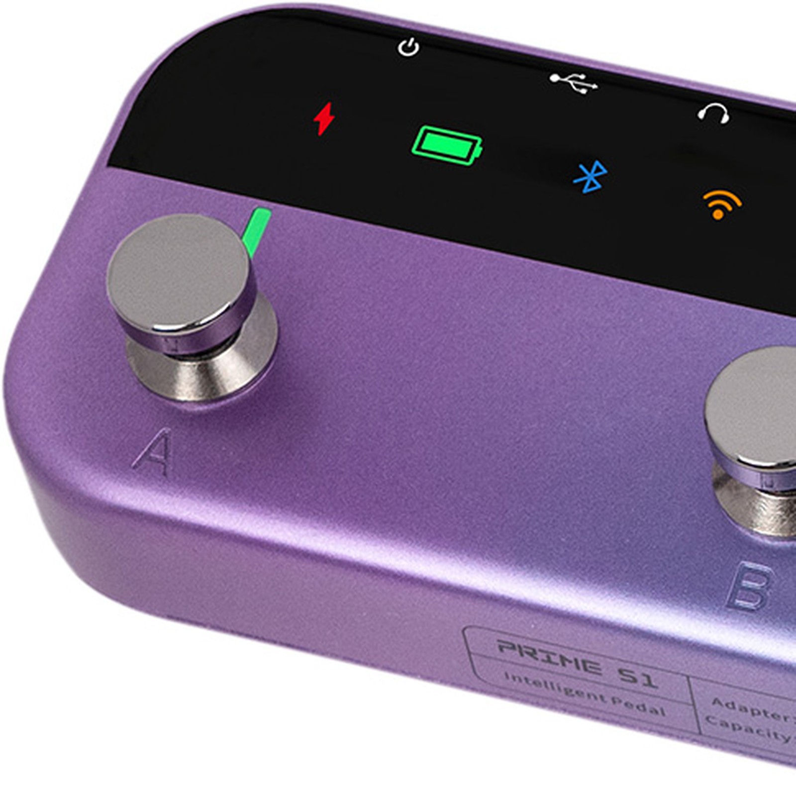 Footswitches on the Mooer Prime S1 Multi Effects Pedal