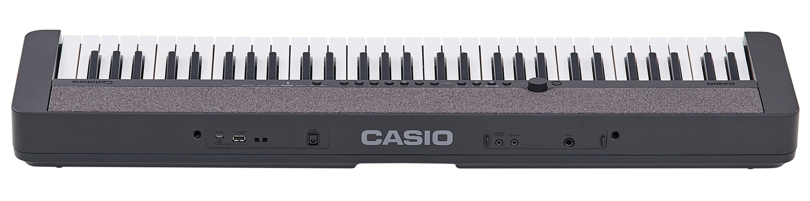 Casio CT-S1BK, Rückseite des Keyboards im Piano-Look