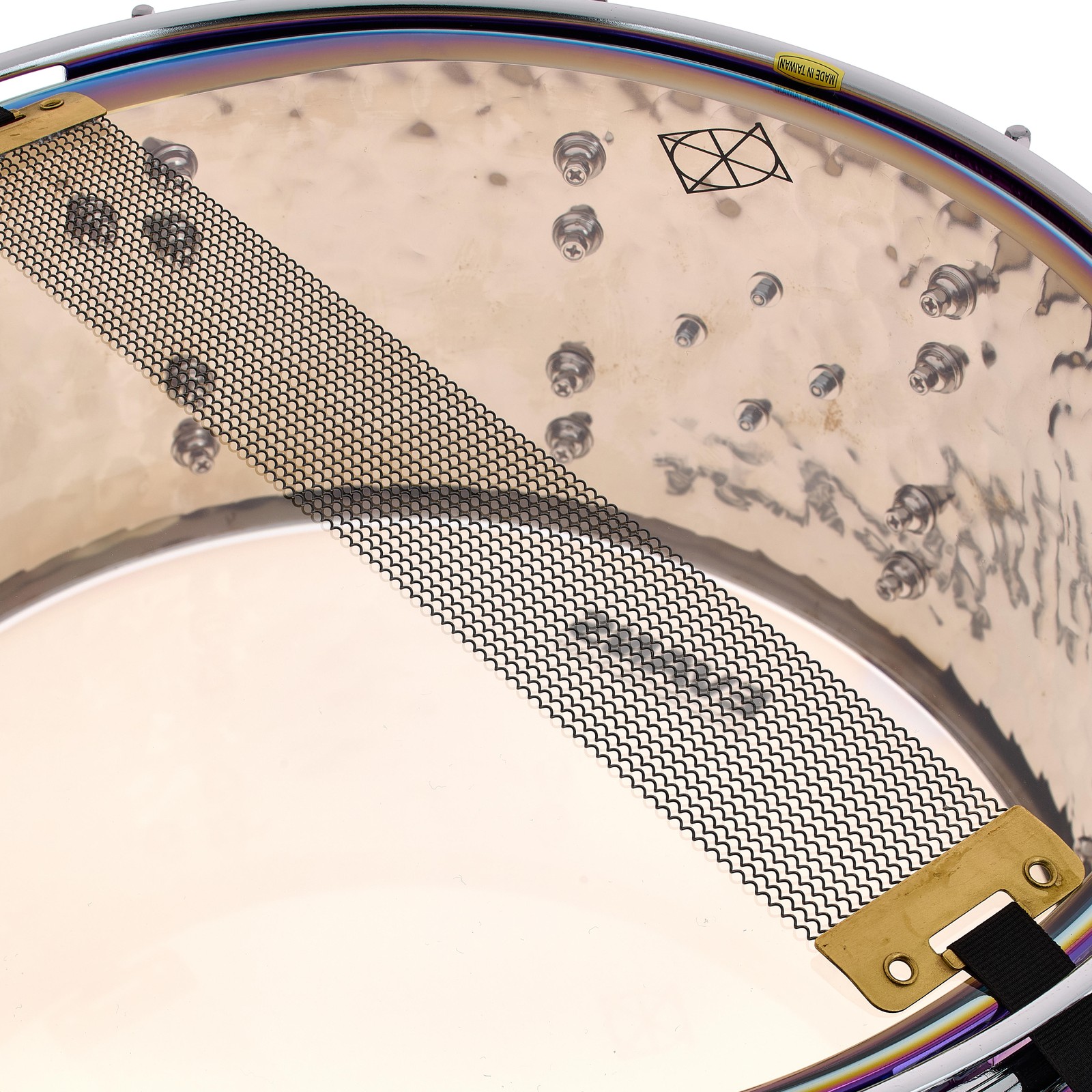 Resonanzfell und Snareteppich der Dixon 14"x6.5" Snare Purple Titanium