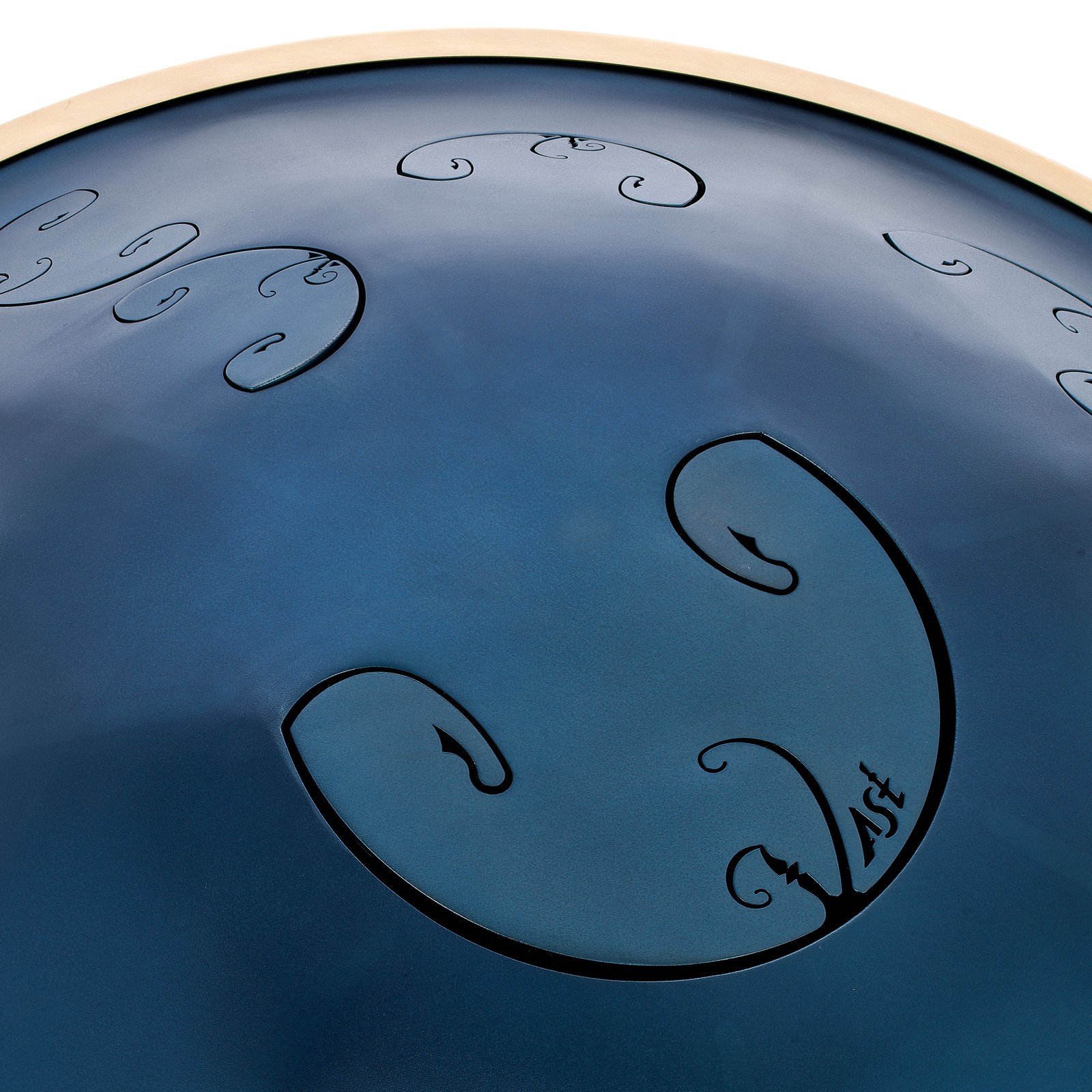 Detailansicht der RAV Labs Vast2 B/H Celtic Double Ding Zungentrommel in Handpan-Optik
