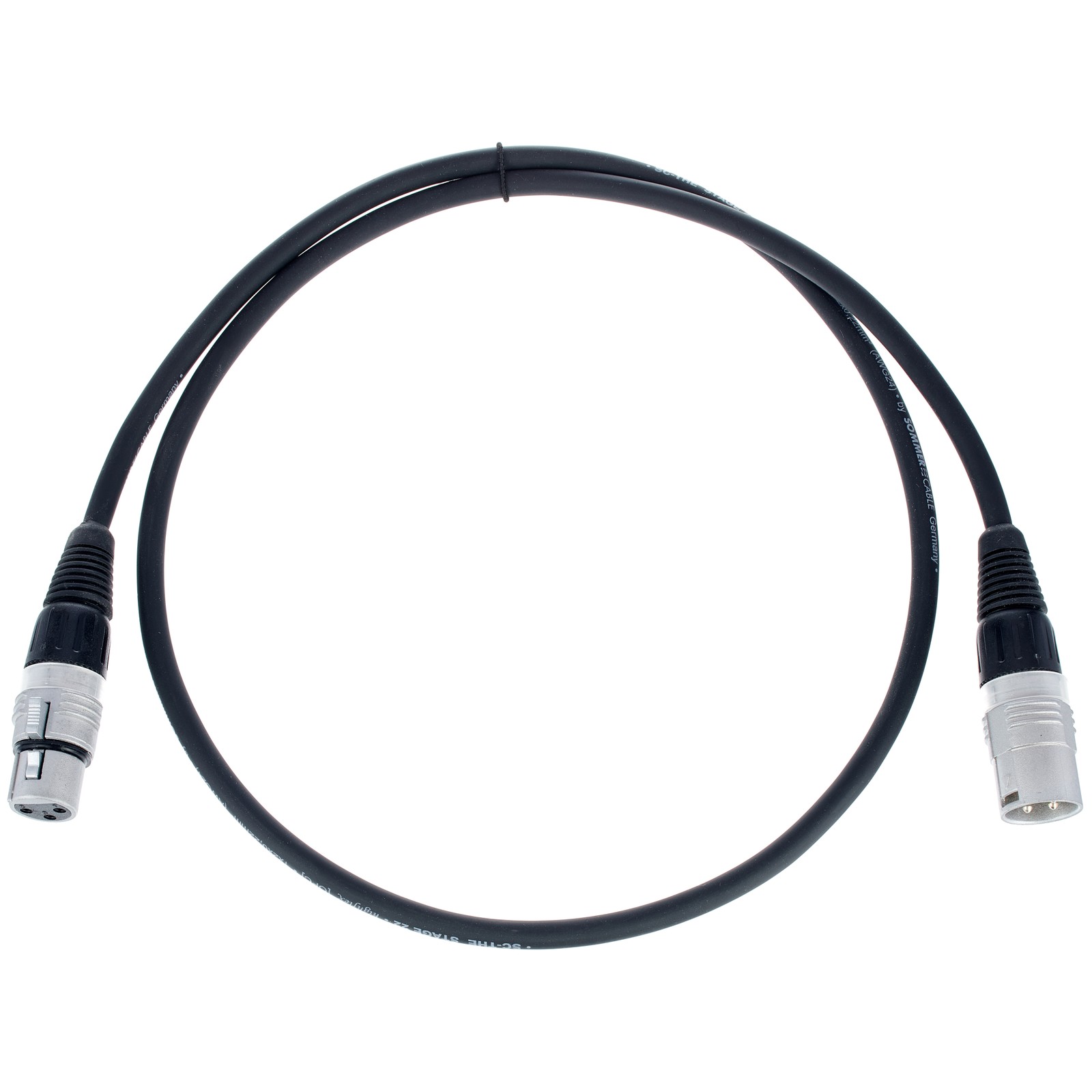 Sommer Cable Stage 22 SGHN BK 1,0m Mikrofonkabel