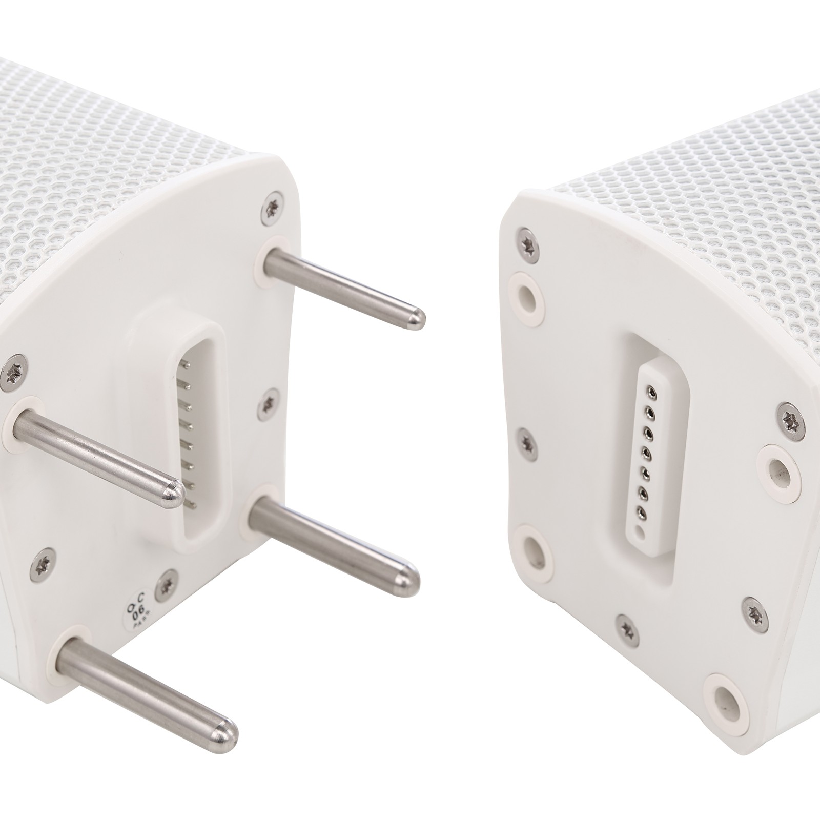 LD Systems Maui 28 G2 White, Kompaktes Plug & Play-Säulensystem - Anschlüsse der Satelliten