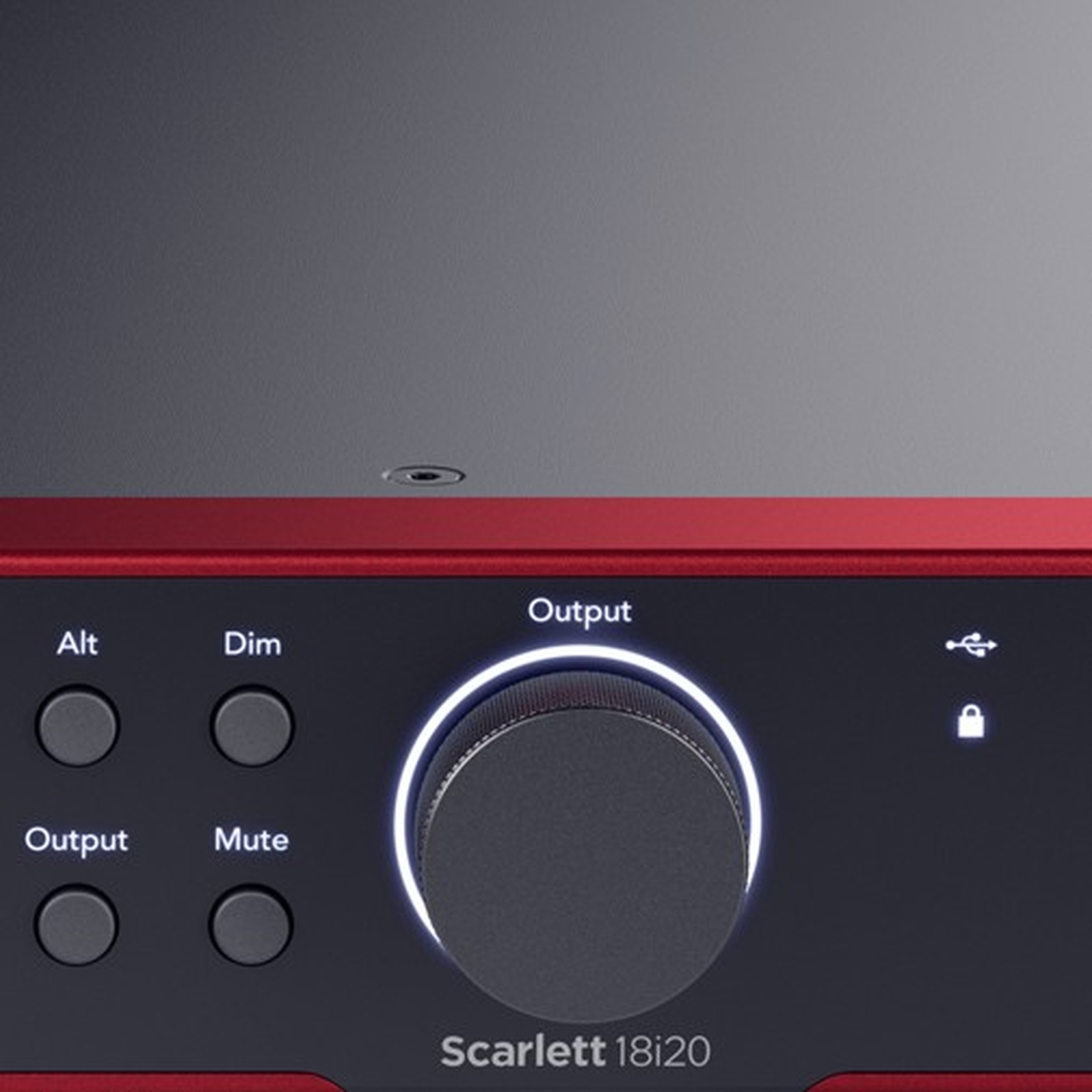 Output-Regler am Focusrite Scarlett 18i20 4th Gen
