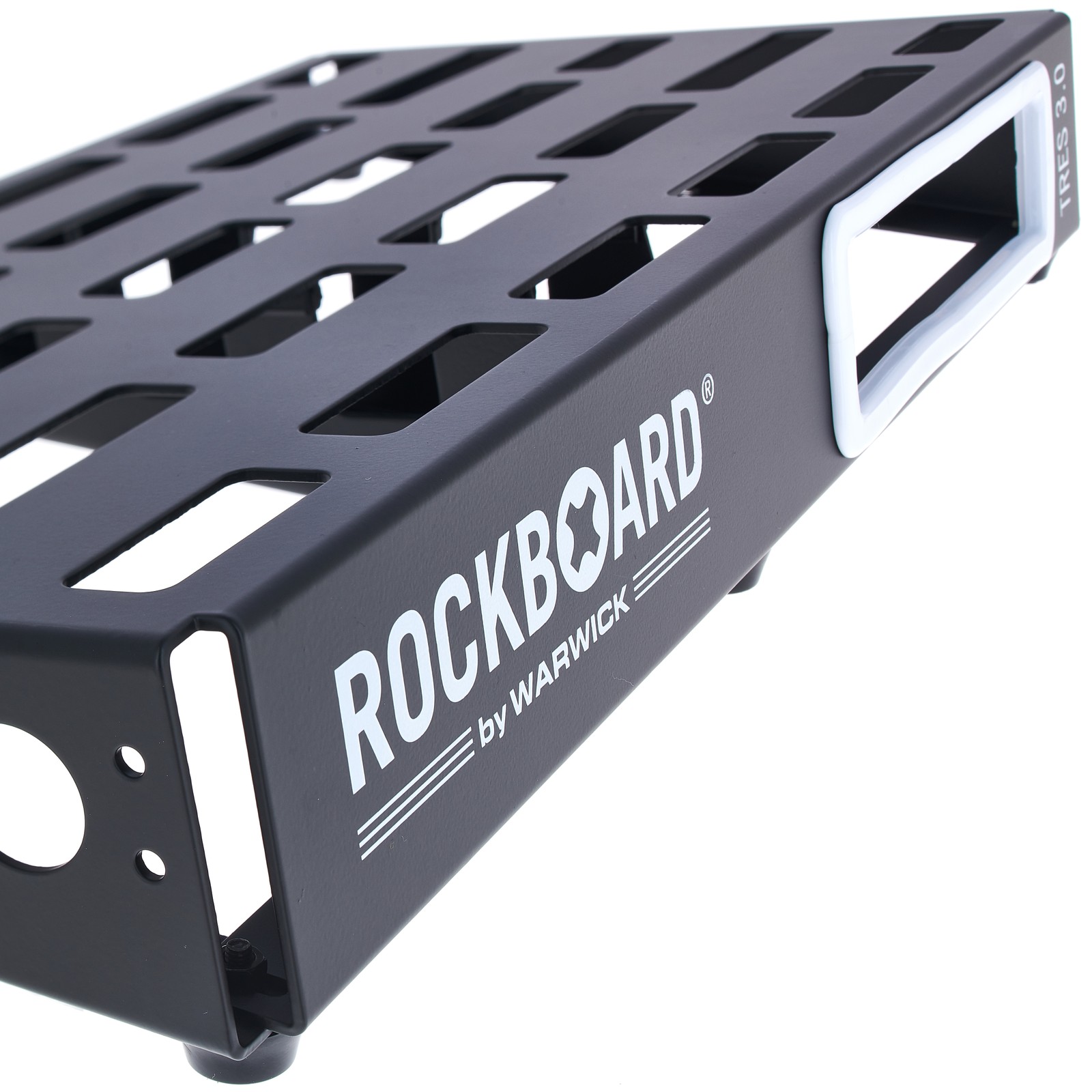 Manufacturer logo on the RockBoard TRES 3.0 pedalboard