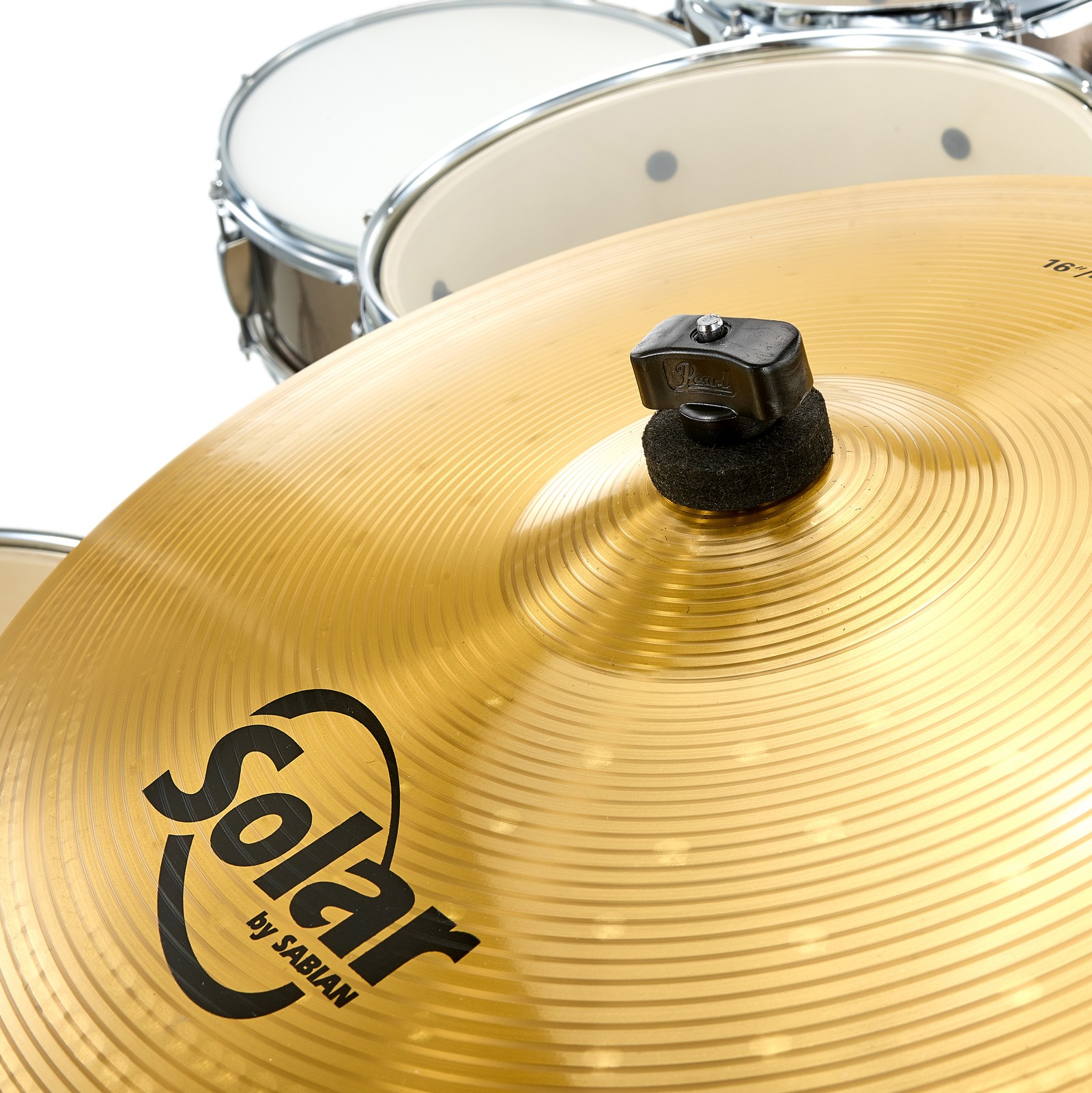 Sabian Solar 16" Crash on the Pearl Roadshow 22" Bronze Metallic Complete Drum Set