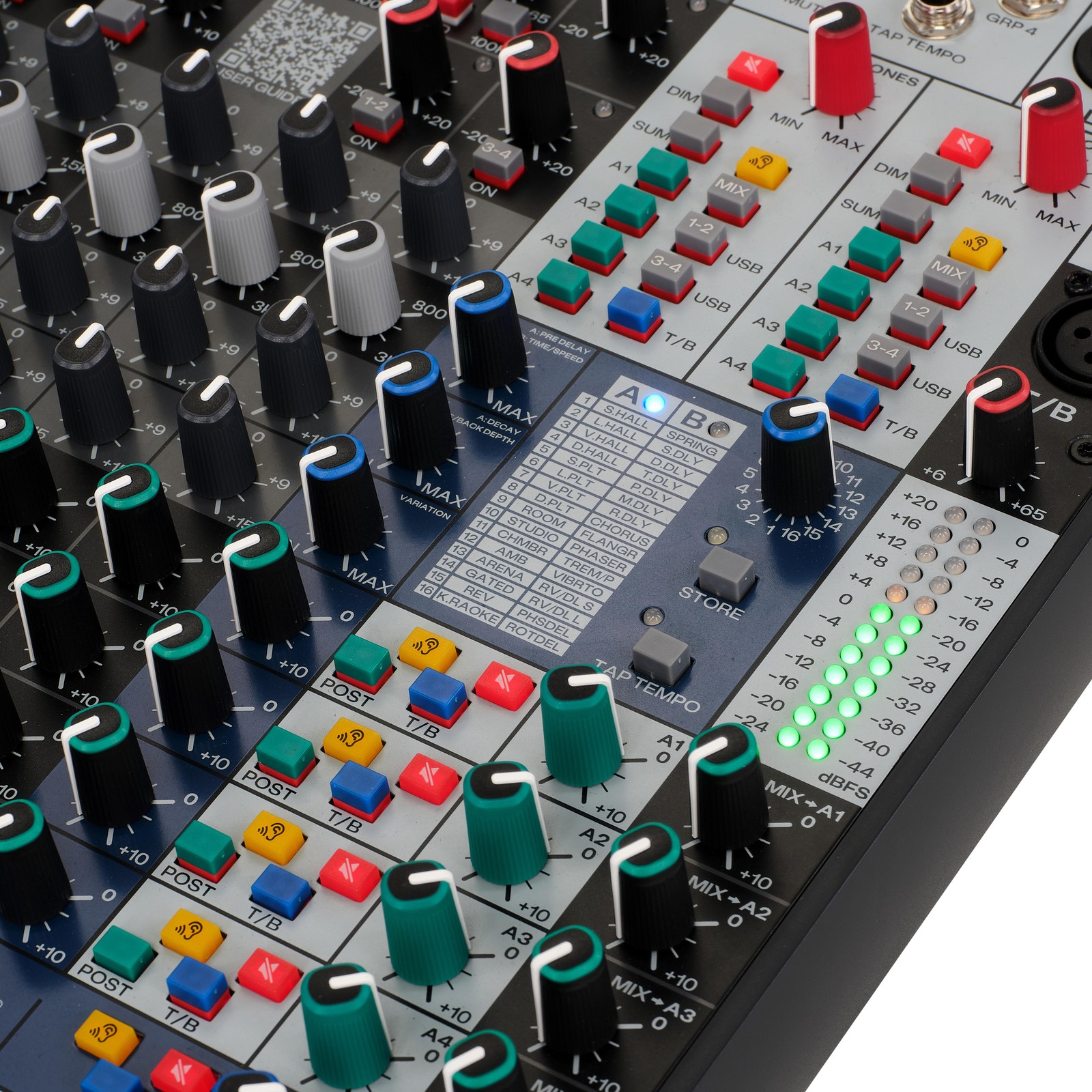 Bedienoberfläche des Soundcraft Signature Plus 16 Mixers