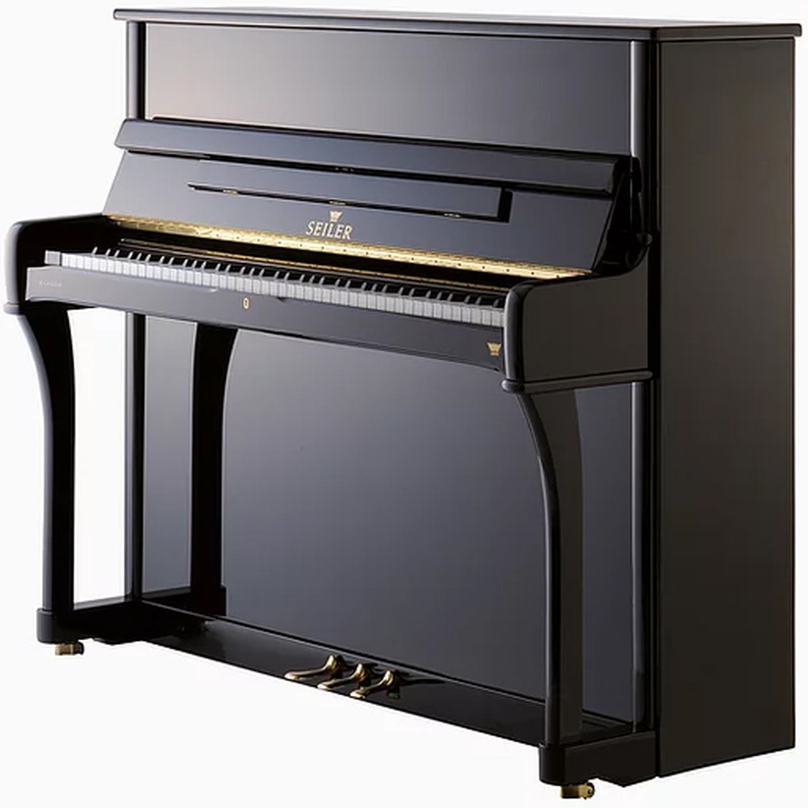 Seiler 122 Konsole black polished Klavier