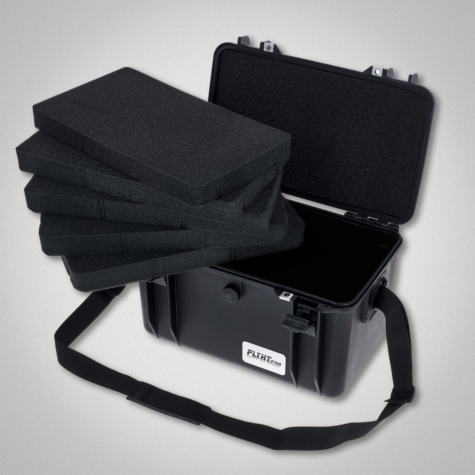 Flyht Pro WP Safe Box 11 IP65, Transportkoffer geöffnet