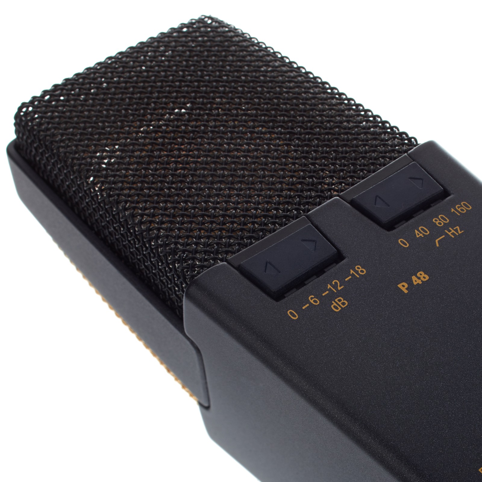 AKG C414 large-diaphragm condenser microphone, capsule and switches