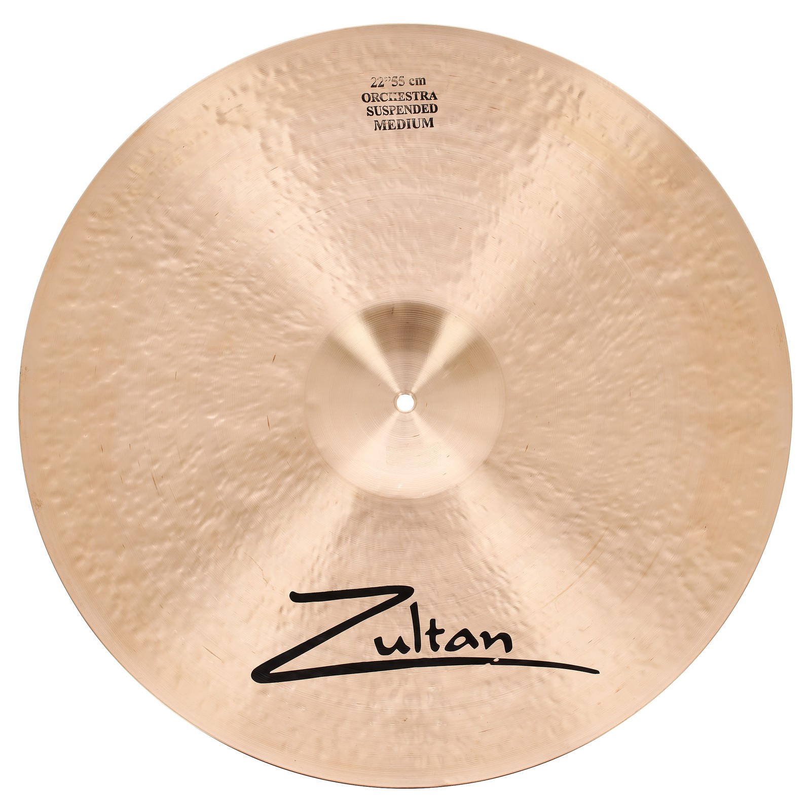 Unterseite eines Zultan 22" Orchestra Suspended Wirbelbeckens