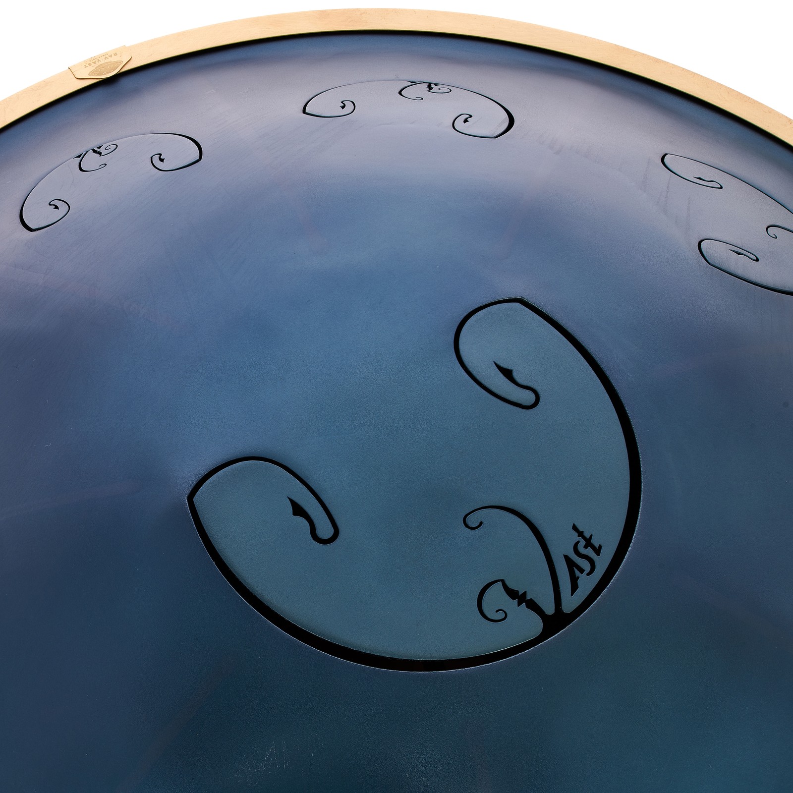 Detailansicht der RAV Labs Vast E Low Pygmy Zungentrommel in Handpan-Optik