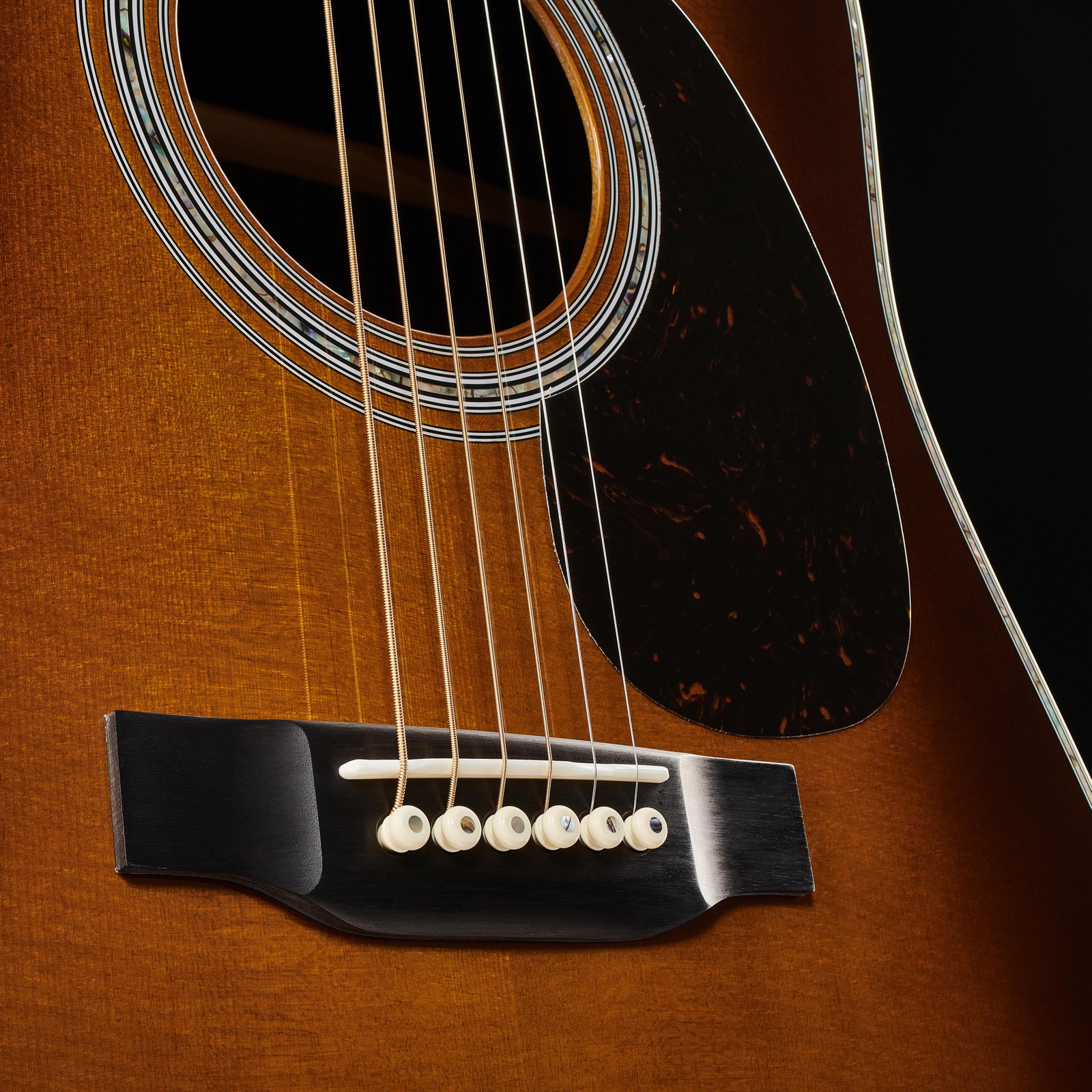 Fichtendecke der Martin Guitars D41 Ambertone Westerngitarre