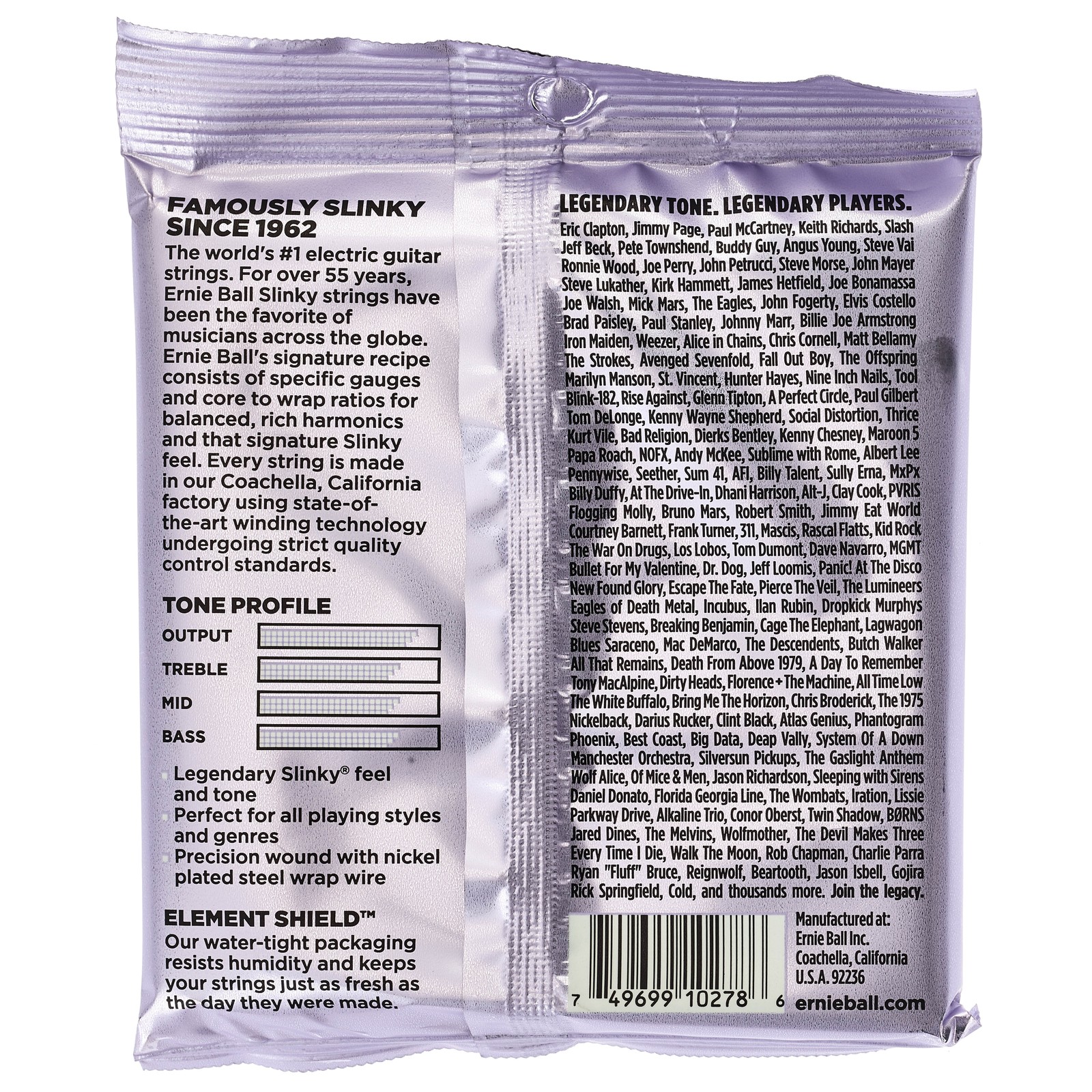Ernie Ball 2227 Set of Strings for Electric Guitar