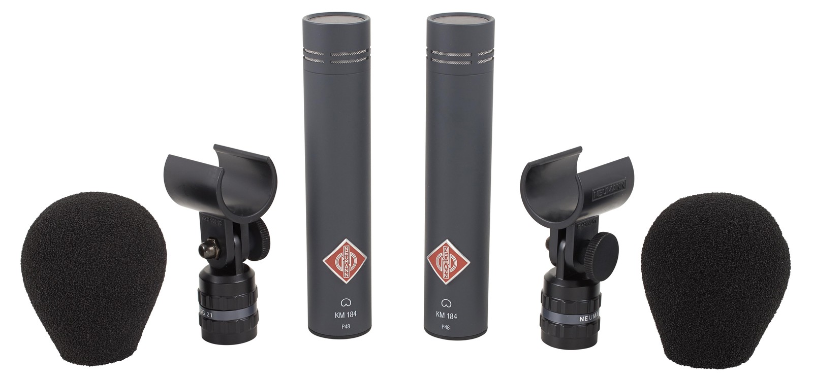 Ensemble de micros KM184 mt Stereo de Neumann, avec accessoires