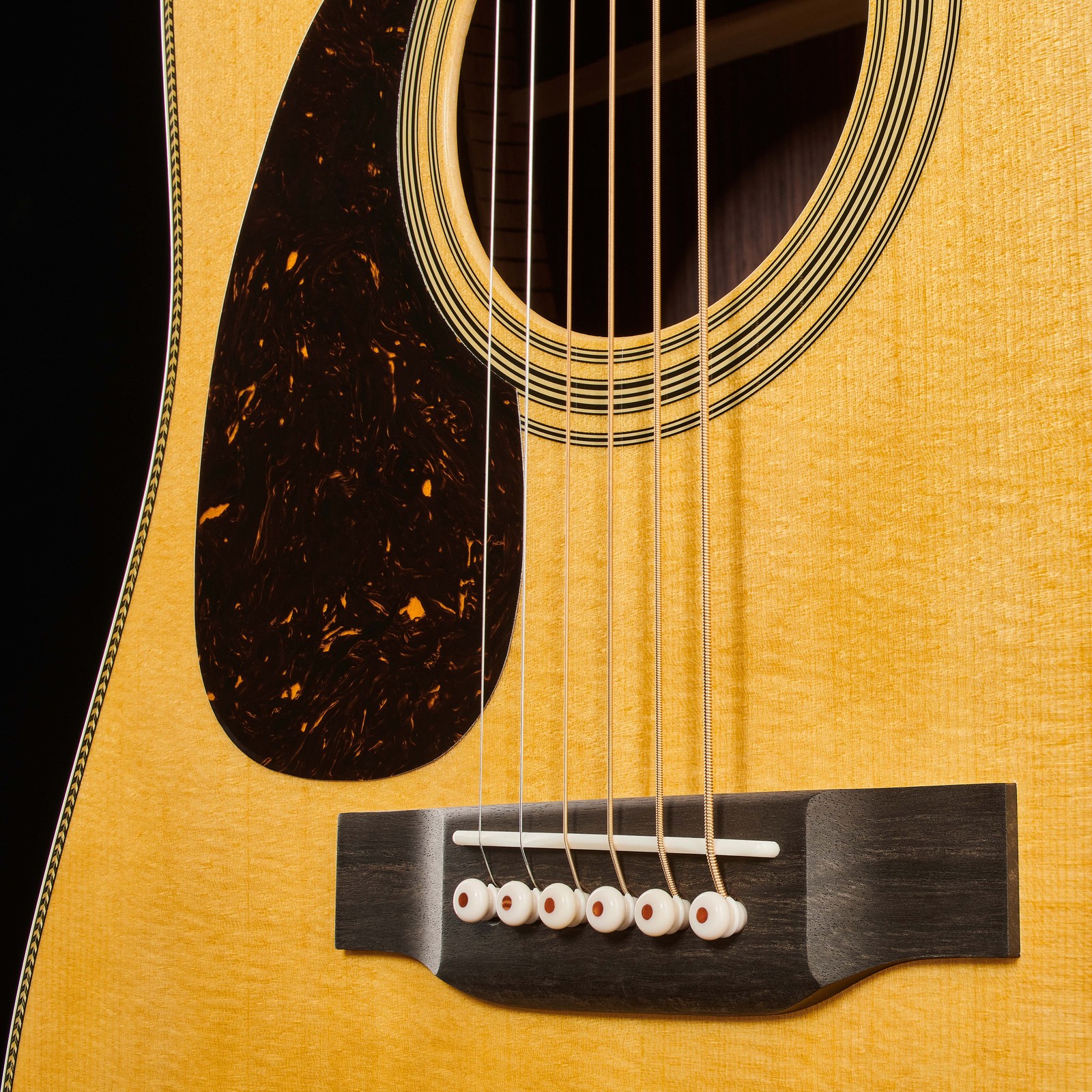 Fichtendecke der Martin Guitars HD28 LH Westerngitarre
