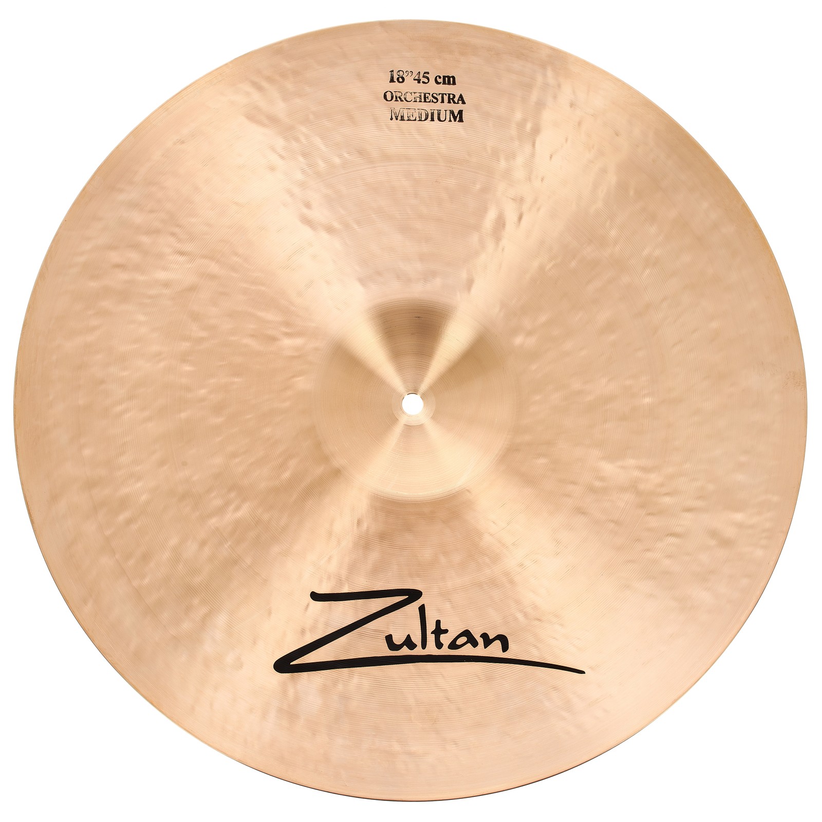 Unterseite eines Zultan 18" Orchestra medium Orchesterbeckens
