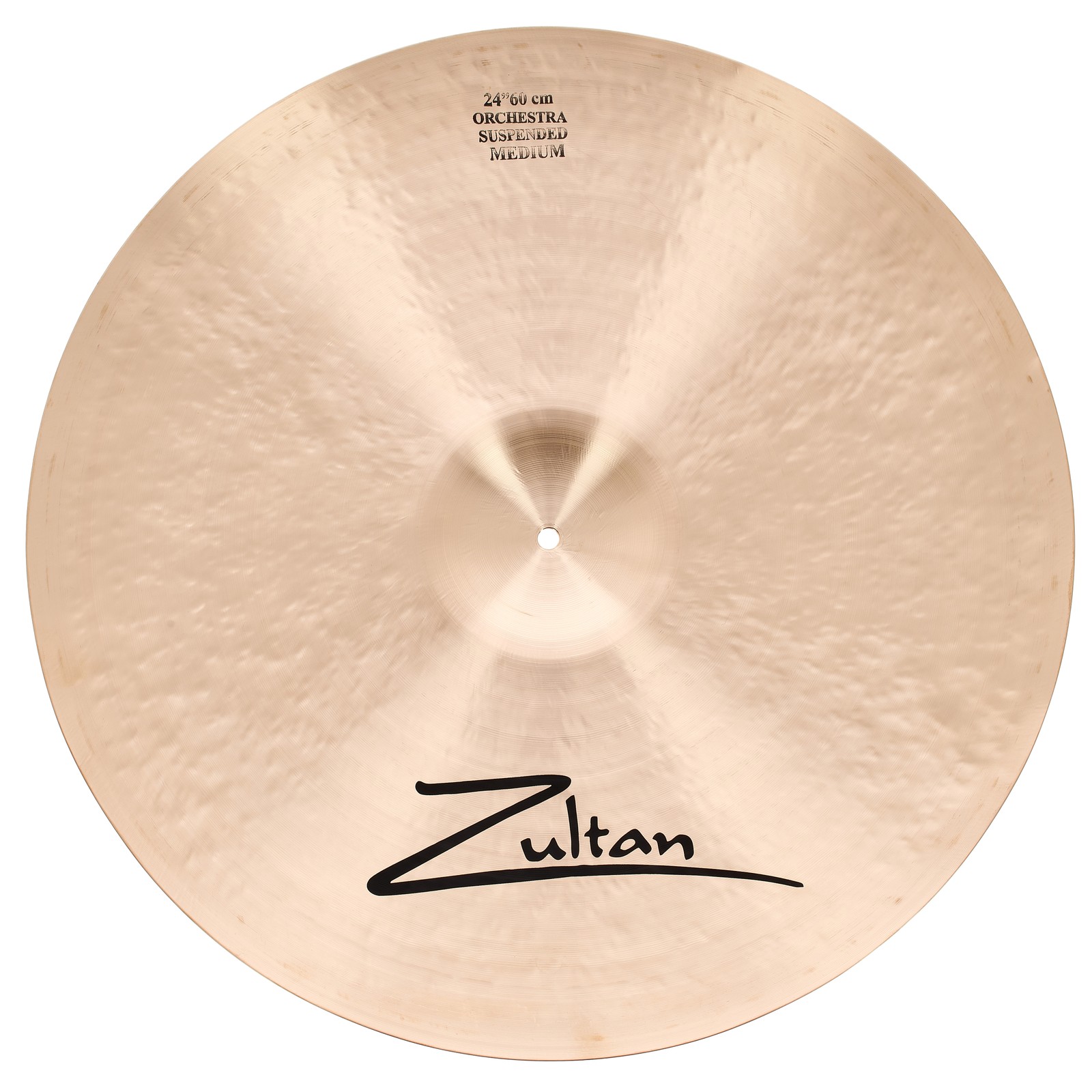 Unterseite eines Zultan 24" Orchestra Suspended Wirbelbeckens