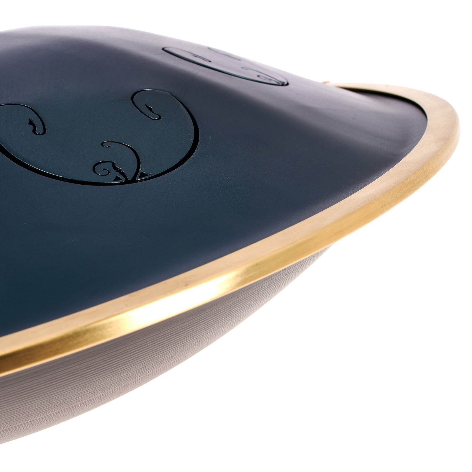 Detailansicht der RAV Labs Vast G Pygmy Zungentrommel in Handpan-Optik