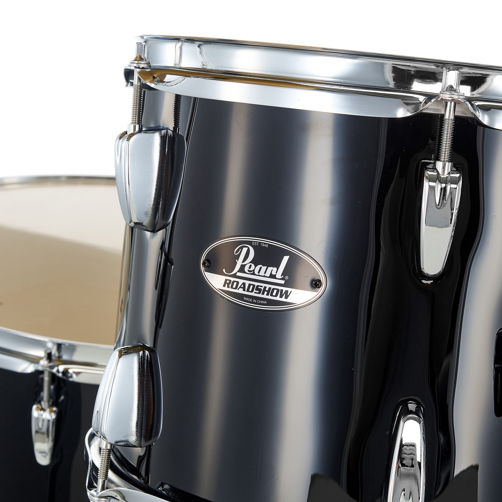 Pearl Roadshow 20" Plus Jet Black Drumkit, hardware