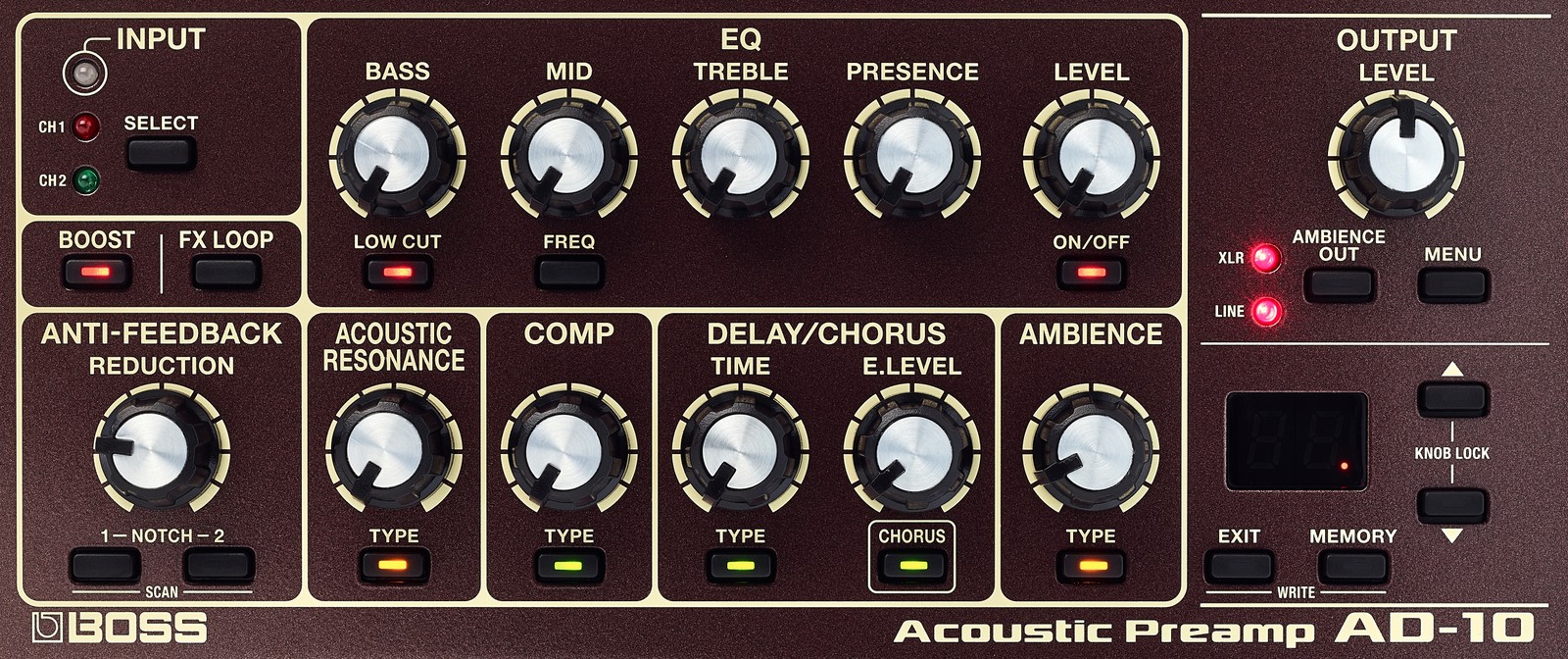 Boss AD-10 Acoustic Preamp & FX 