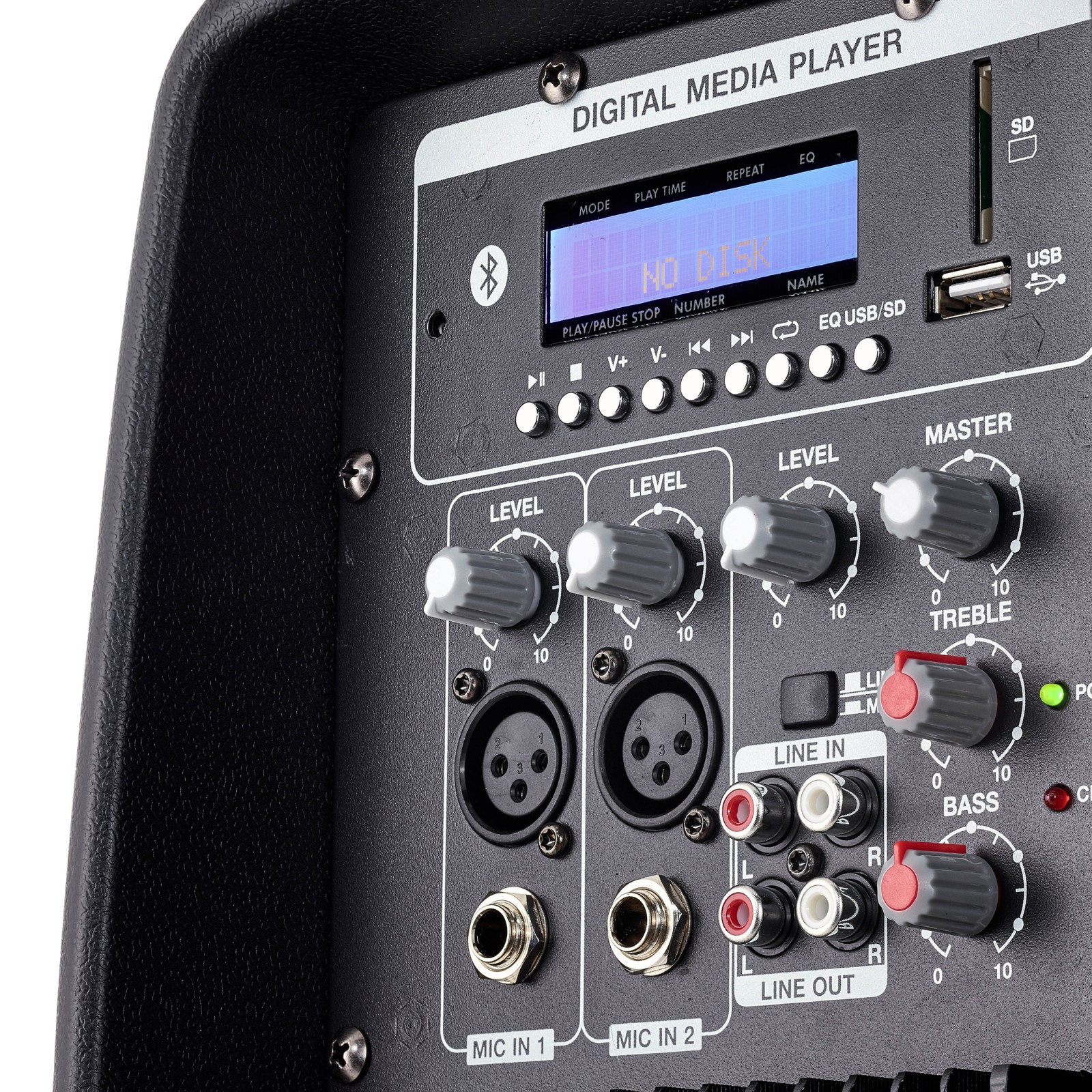 Controls on the Fun Generation PL 112 A Active 2-Way Speaker